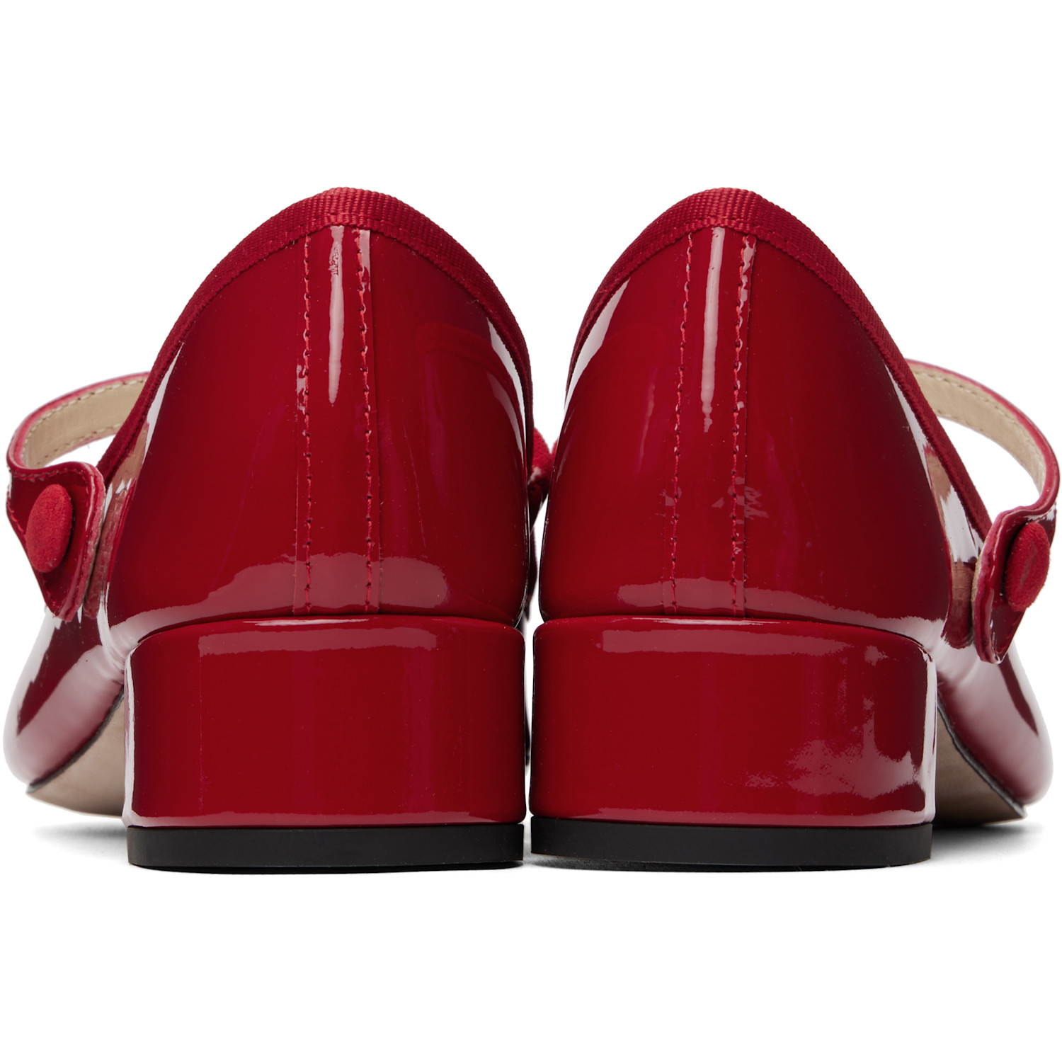  Repetto Red Rose Mary Jane Heels 