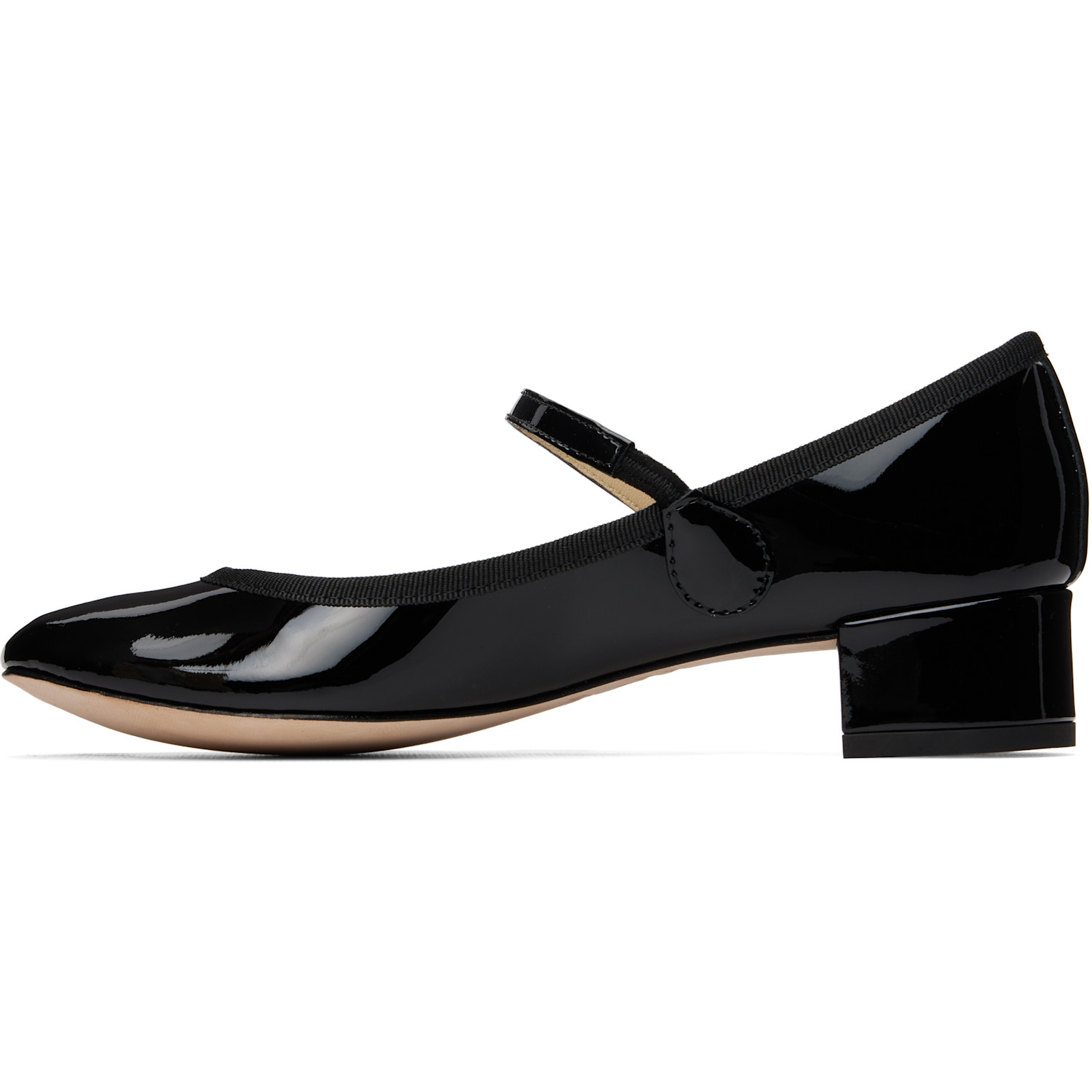  Repetto Black Rose Mary Jane Heels 