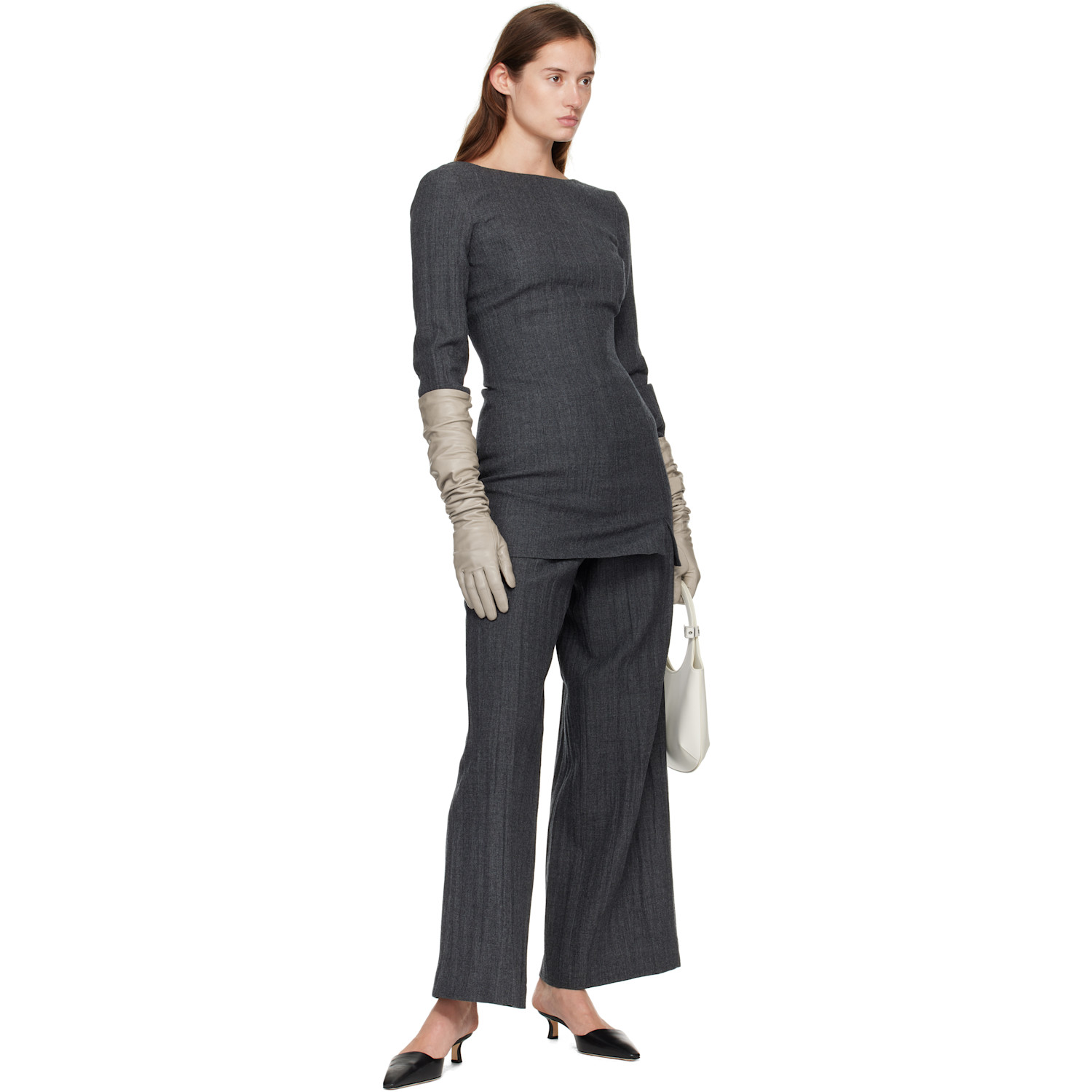  Handsome Stockholm Beige Essentials Extra Long Gloves 