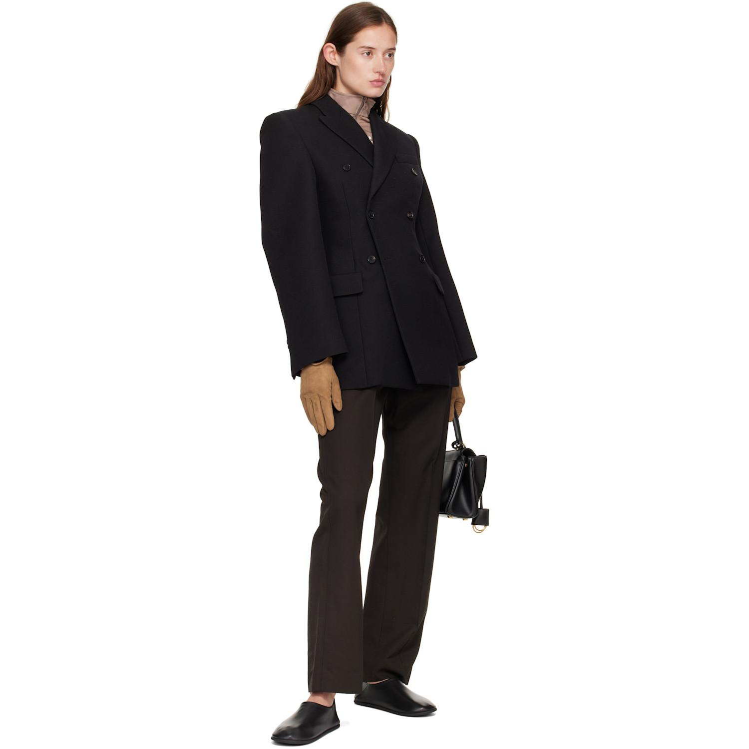  Handsome Stockholm Beige Essentials Suede Gloves 