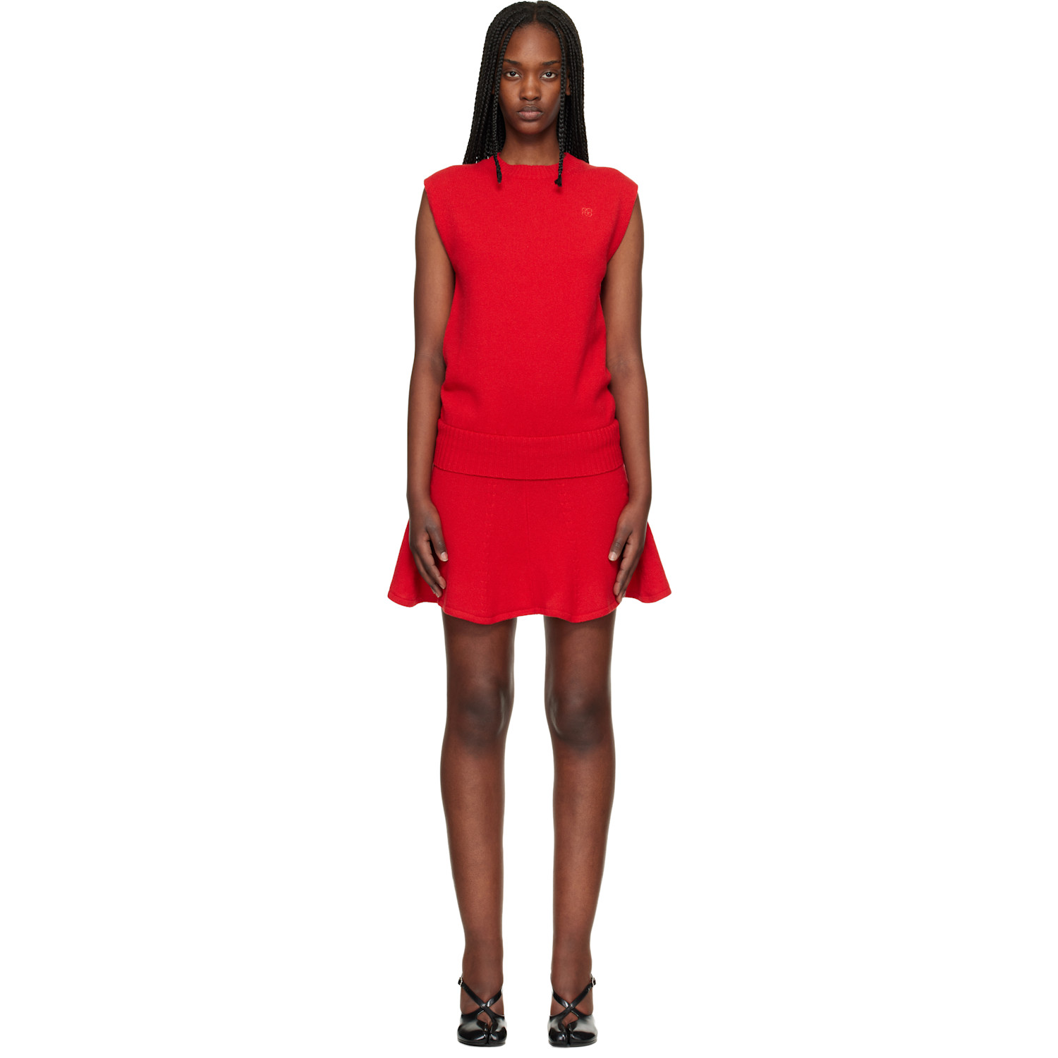 Stefan Cooke Red Knitted Tank Minidress