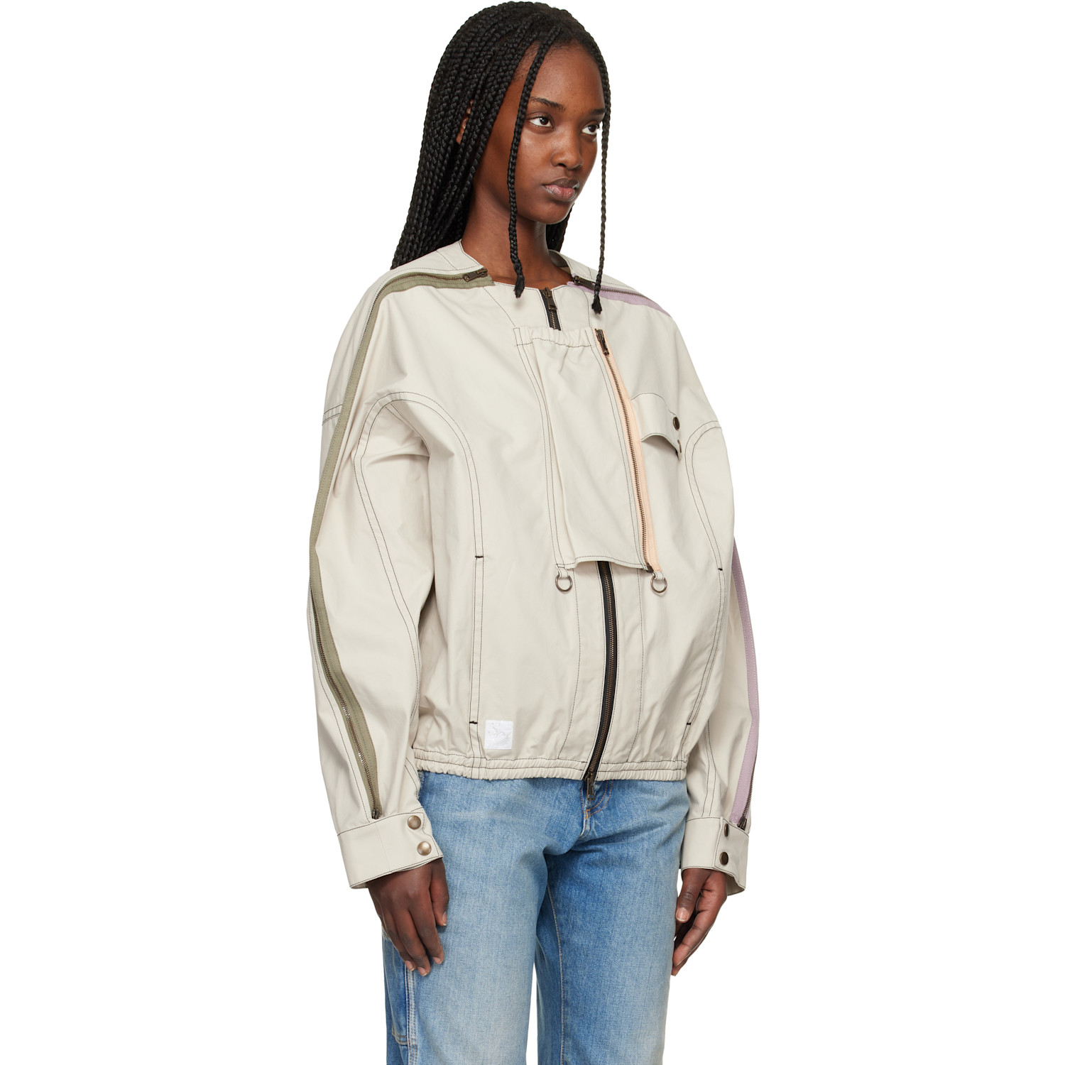  Stefan Cooke Beige Airshow Windbreaker Jacket 