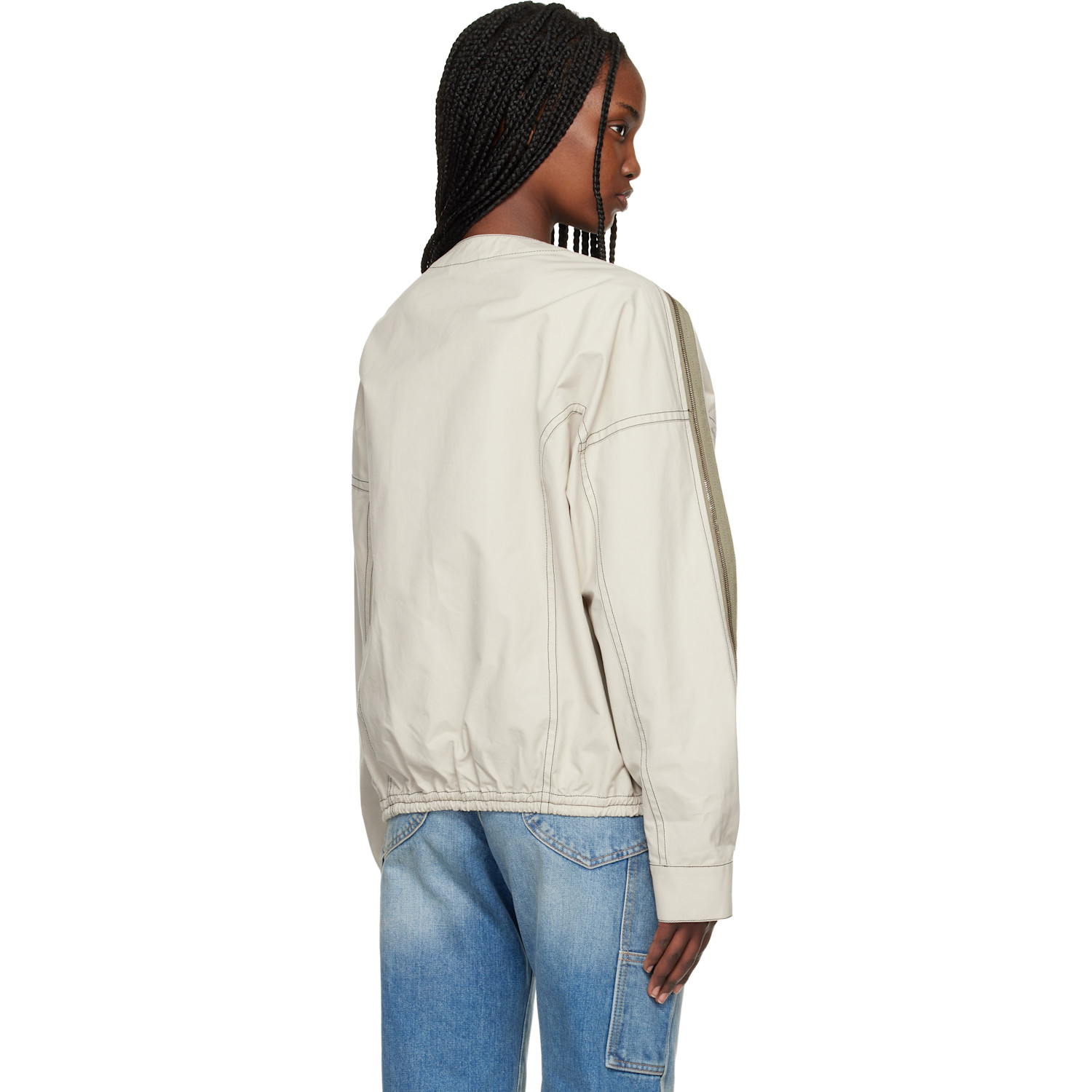  Stefan Cooke Beige Airshow Windbreaker Jacket 