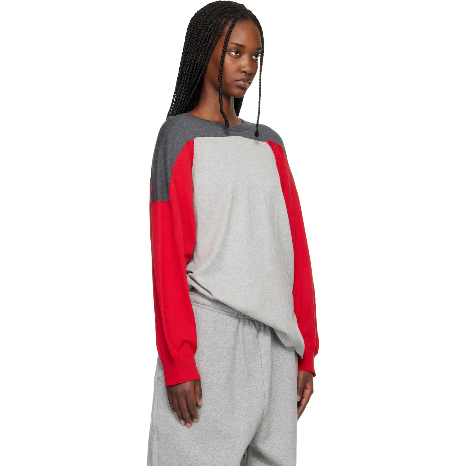  Stefan Cooke Gray & Red Liniebacker Sweater 