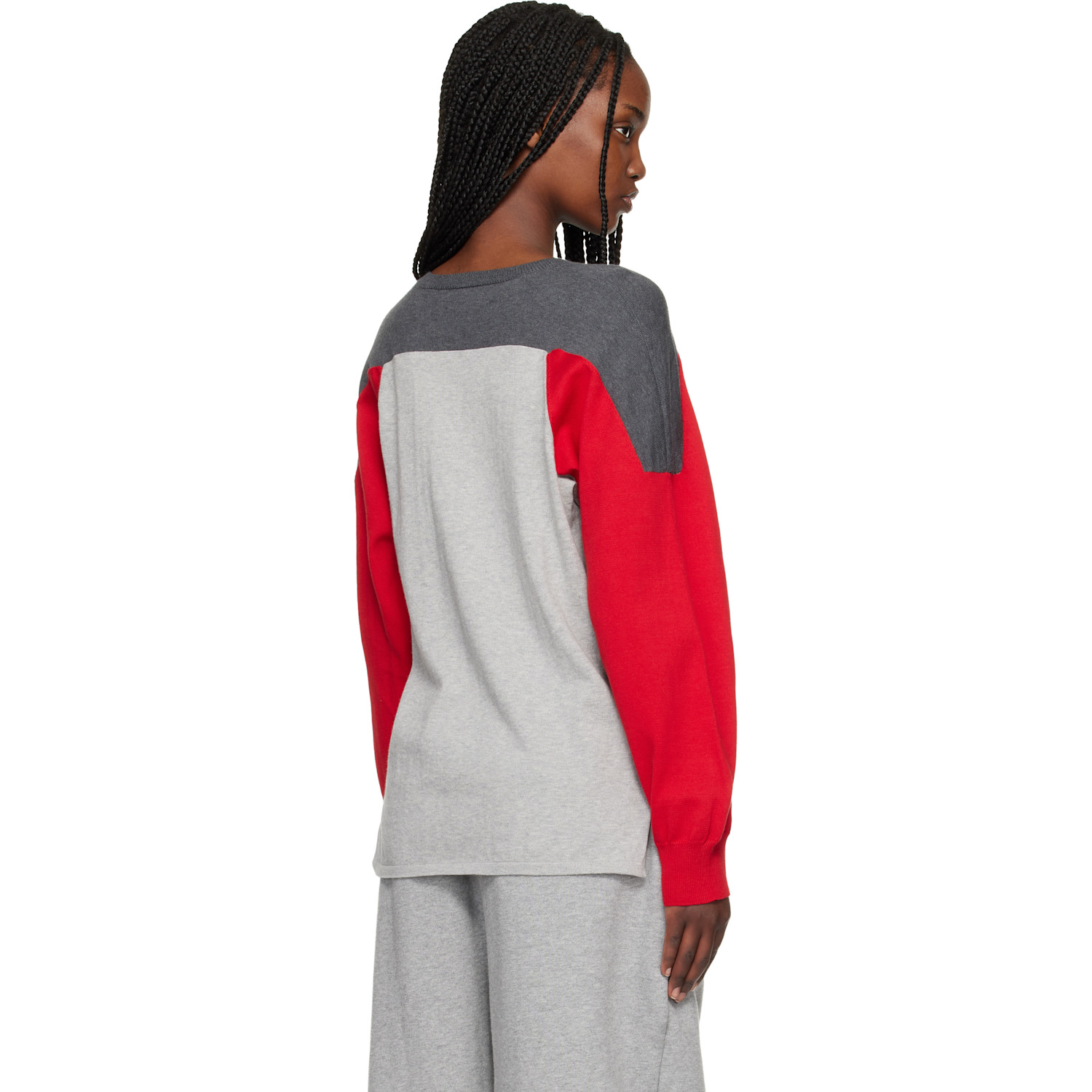  Stefan Cooke Gray & Red Liniebacker Sweater 