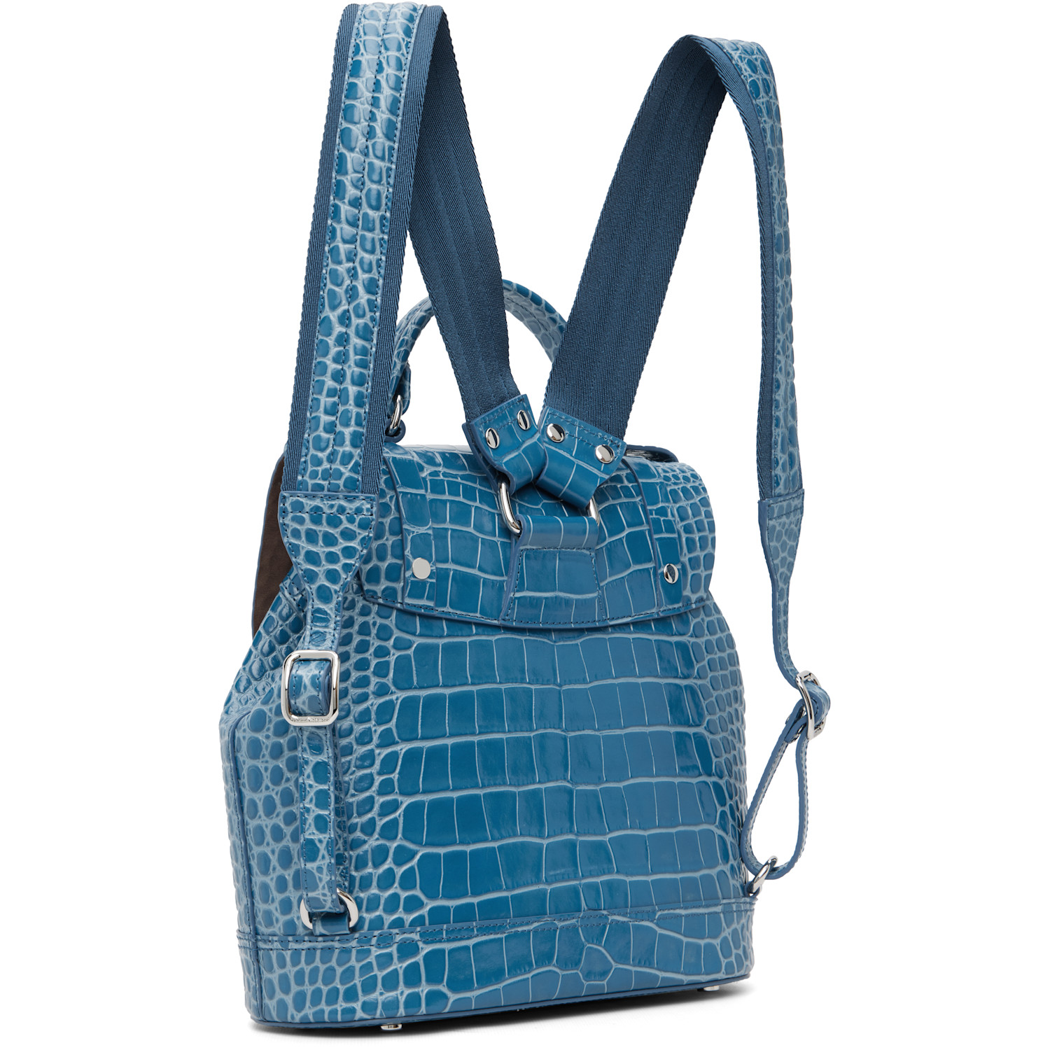  Vivienne Westwood Blue Leather Max Small Backpack 