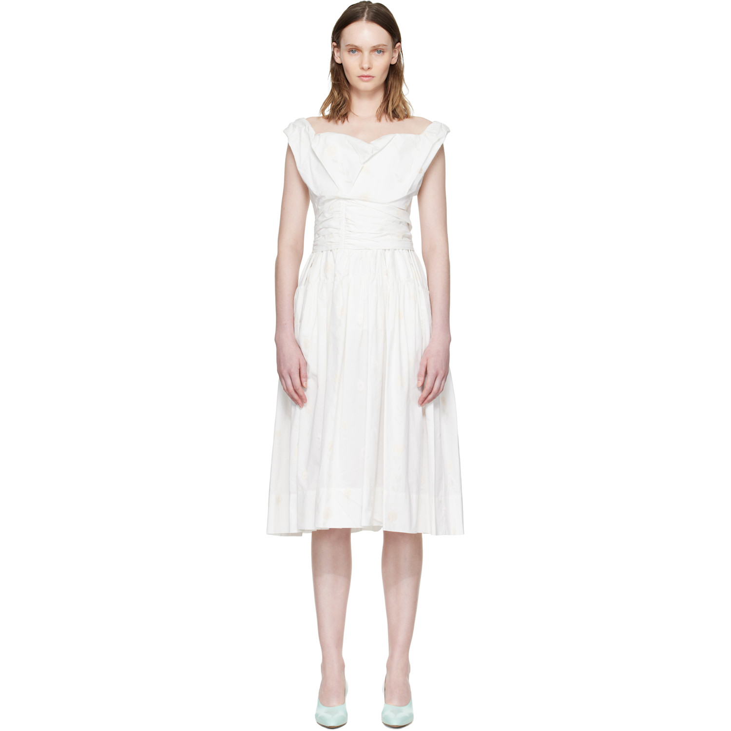 Vivienne Westwood Off-White Sunday Corset Midi Dress