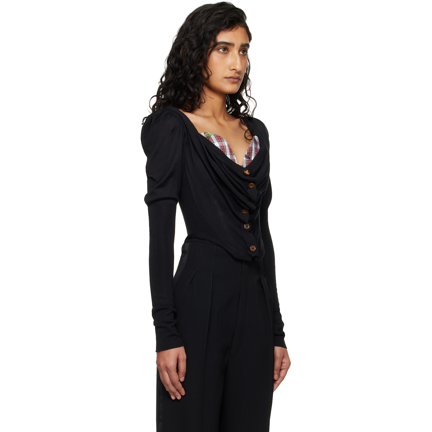  Vivienne Westwood Black Bea Corset Cardigan 