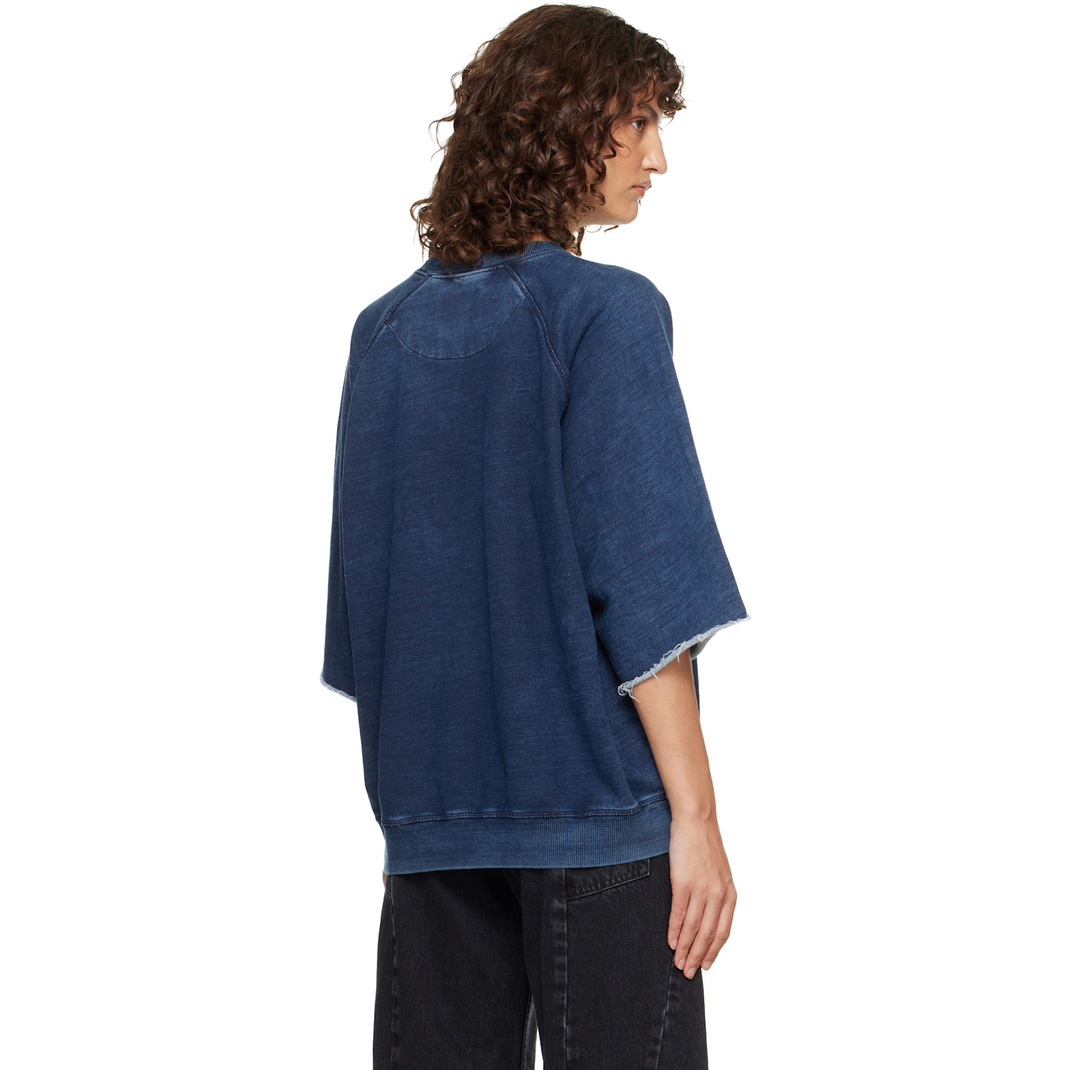  Vivienne Westwood Navy Washed '96 Switch' S/s Raglan Sweatshirt 