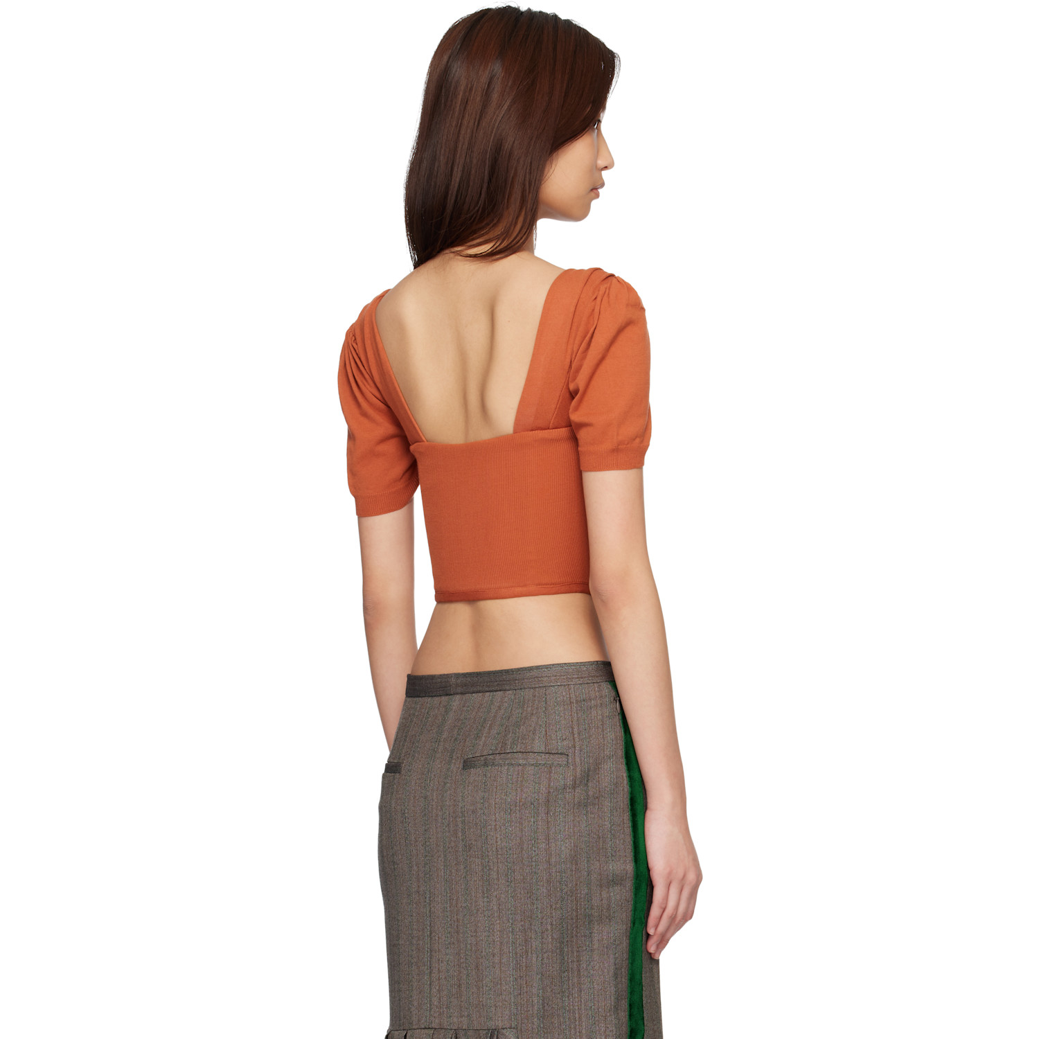 Vivienne Westwood Orange Bea Corset Cardigan Blouse 