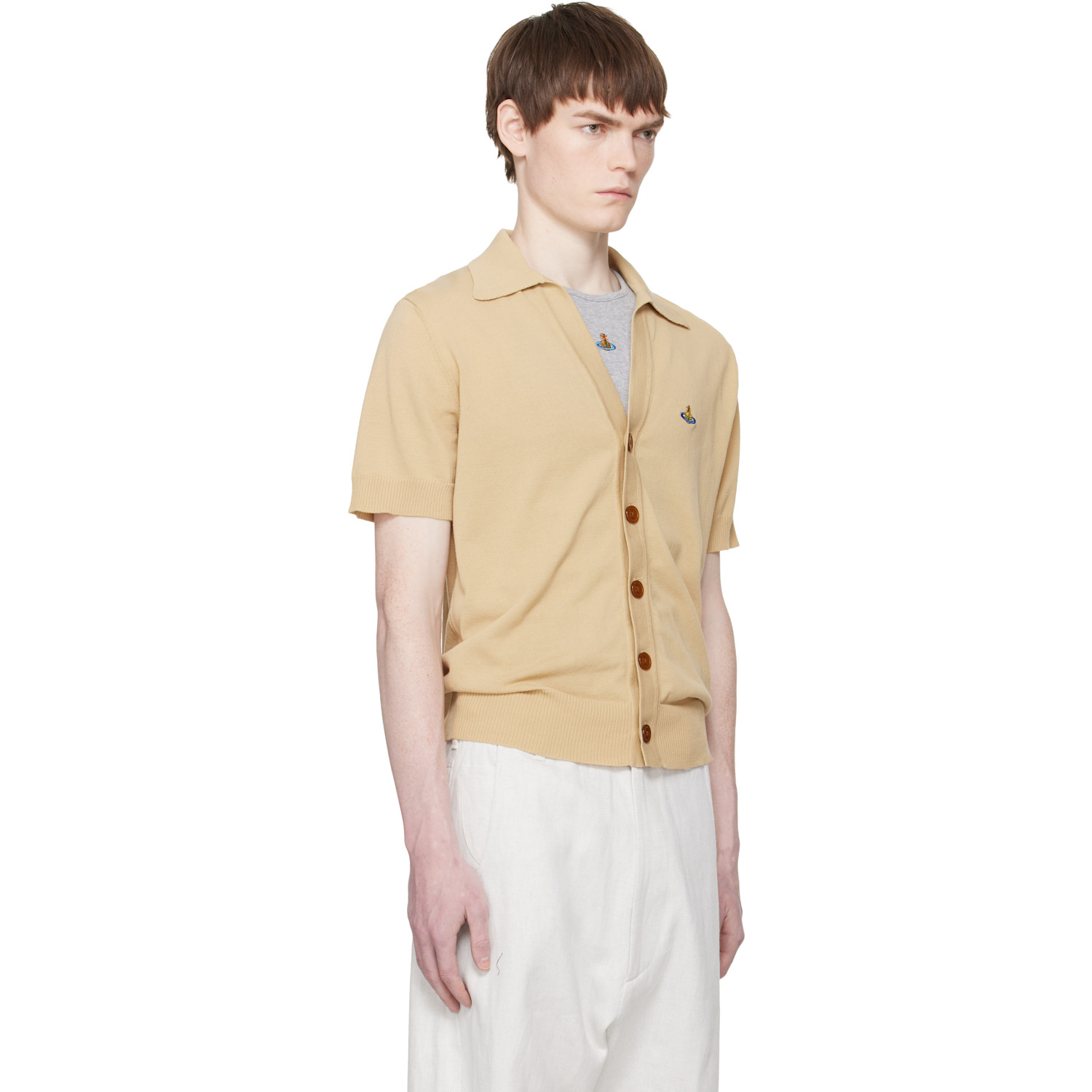  Vivienne Westwood Beige Polo Cardigan 
