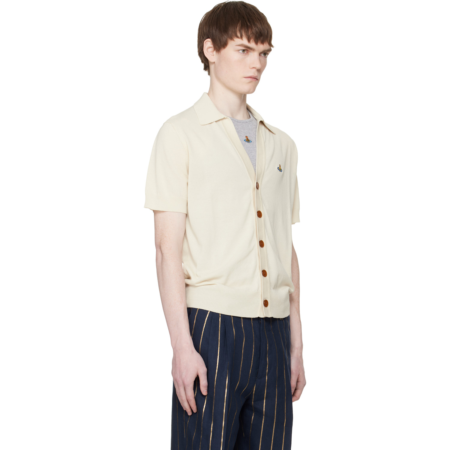  Vivienne Westwood Off-white Polo Cardigan 