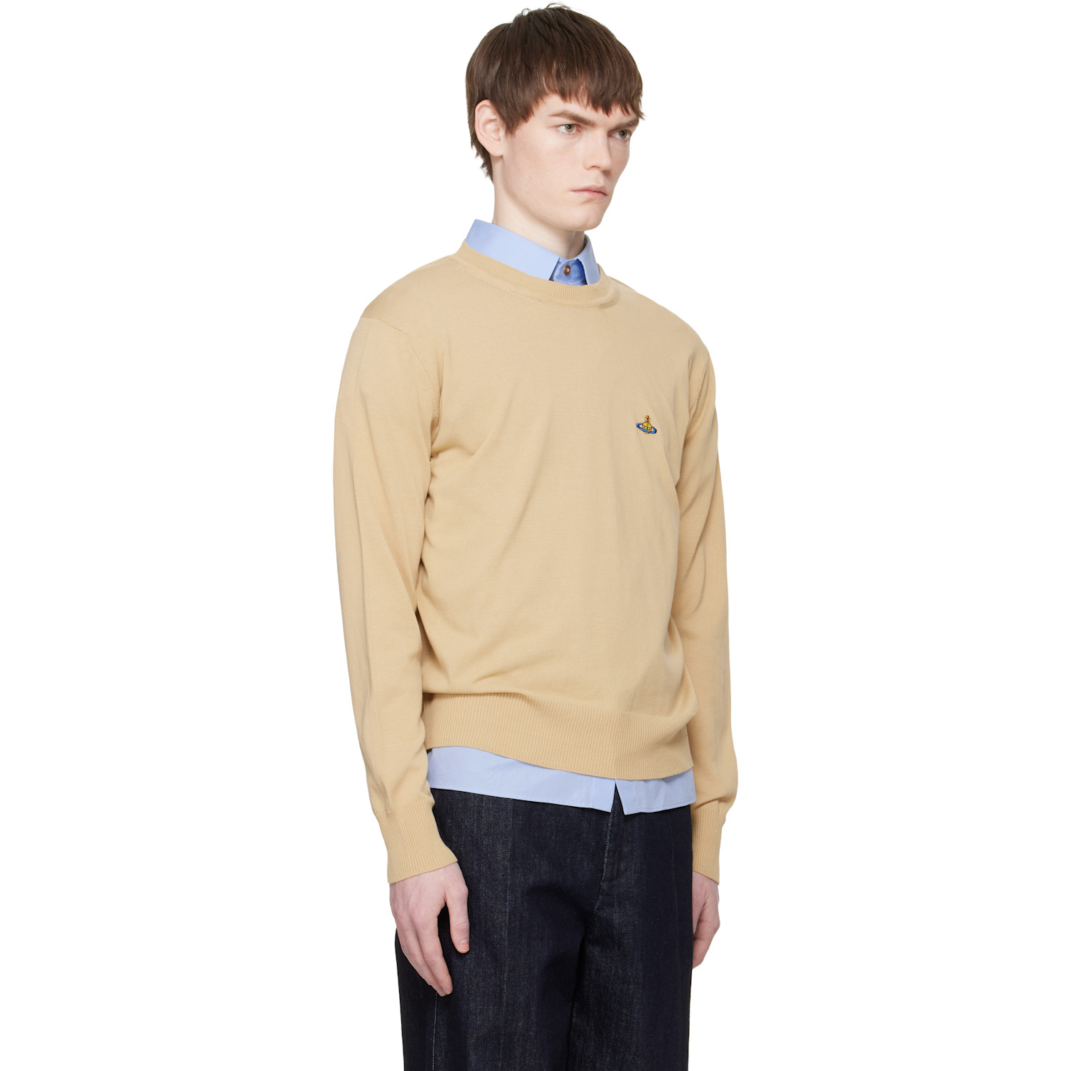  Vivienne Westwood Beige Alex Round Neck Sweater 