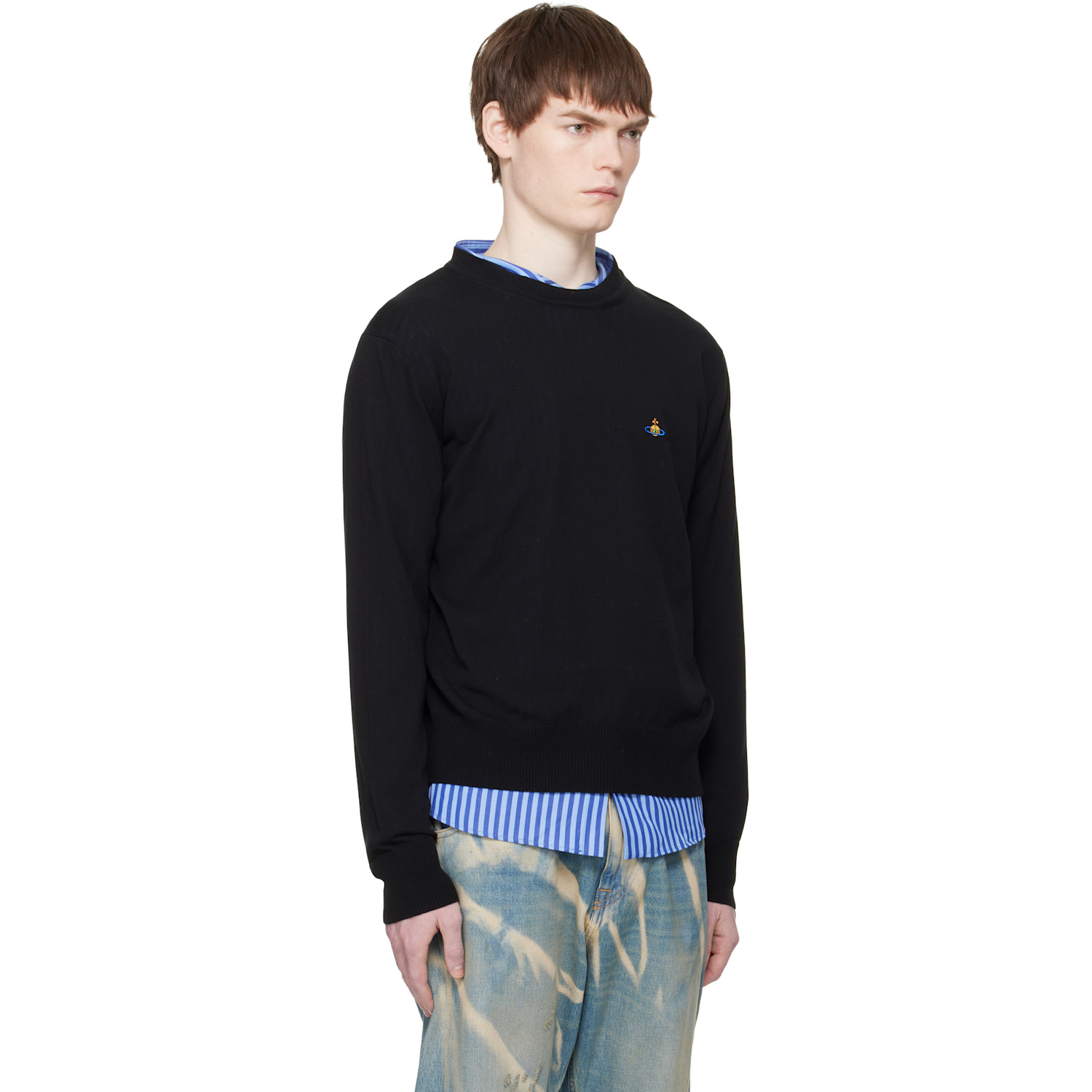  Vivienne Westwood Black Alex Round Neck Sweater 