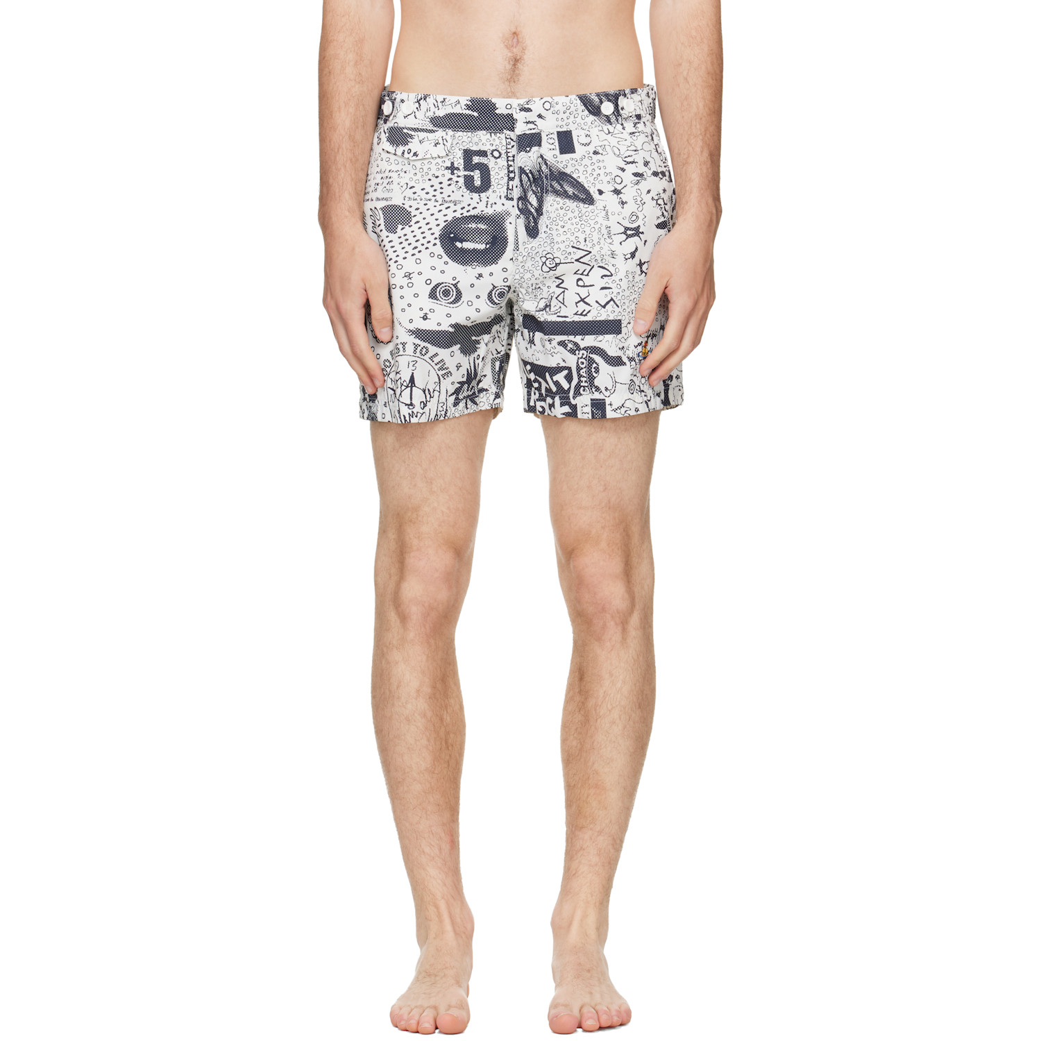 Vivienne Westwood White Classic Boxer Swim Shorts