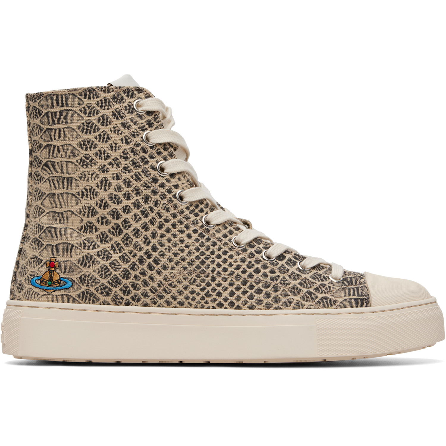 Vivienne Westwood Beige High Top Plimsoll Sneakers