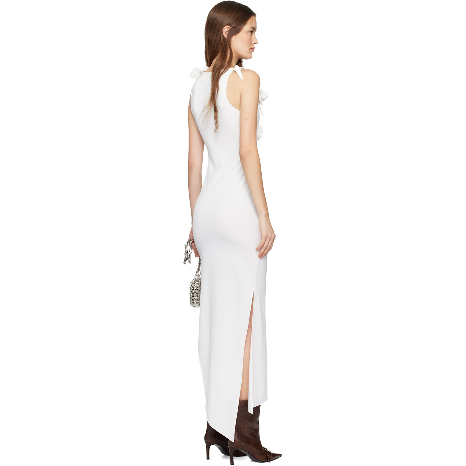  Coperni White Flower Maxi Dress 