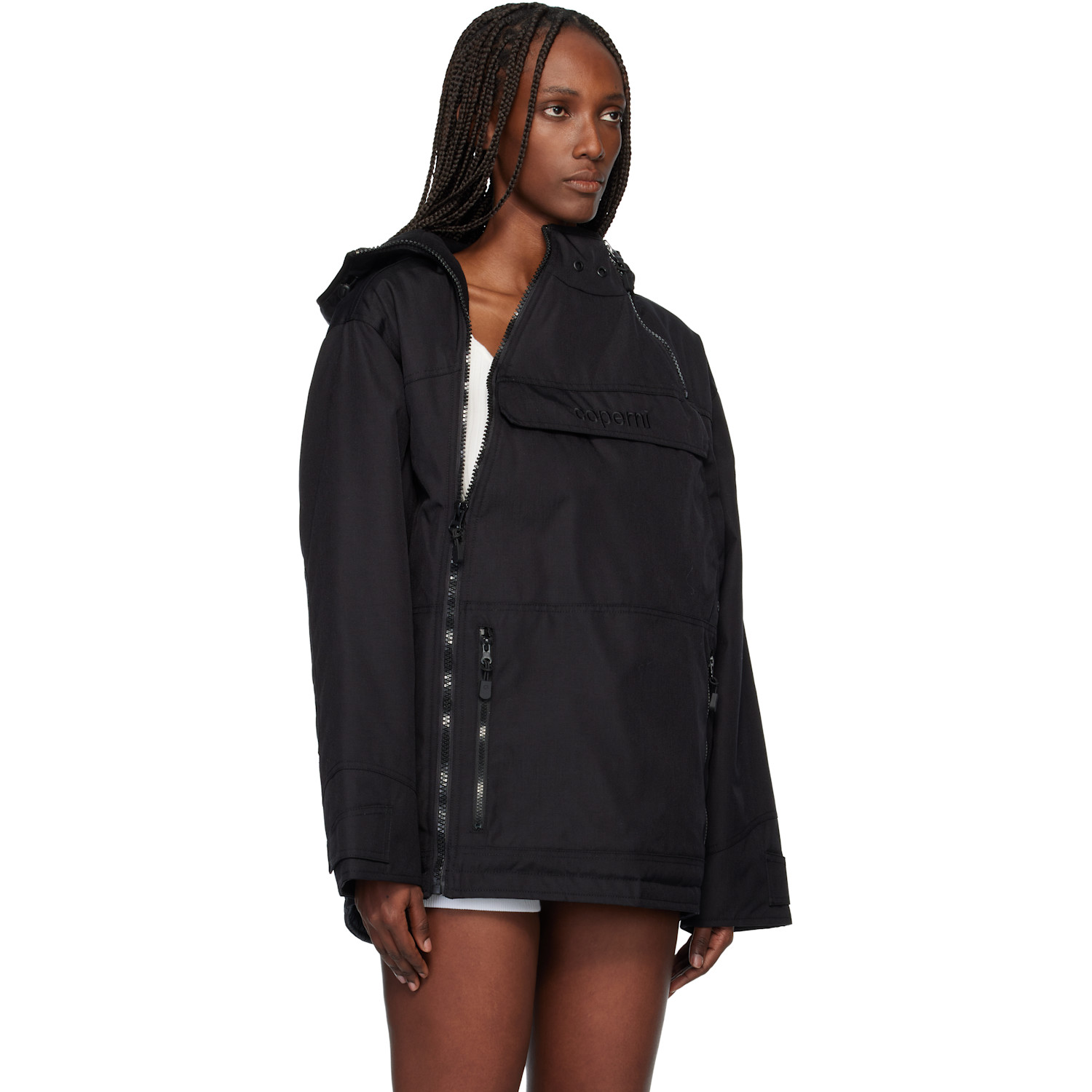  Coperni Black Asymmetric Parka 