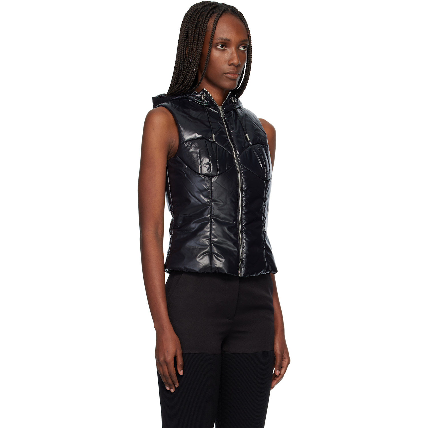 Coperni Black Hooded Puffer Vest 