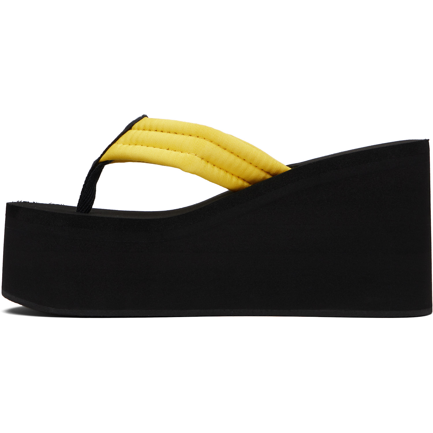  Coperni Black & Yellow Wedge Heeled Sandals 