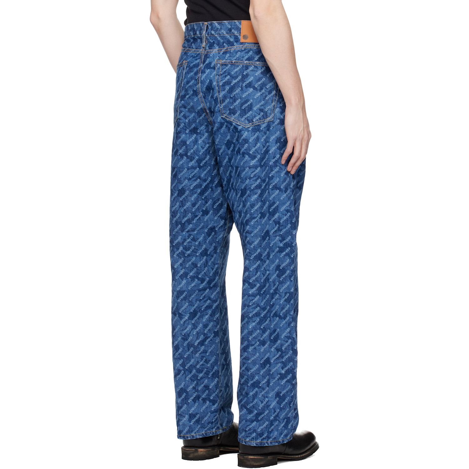  Vowels Navy Baggy Denim Jeans 