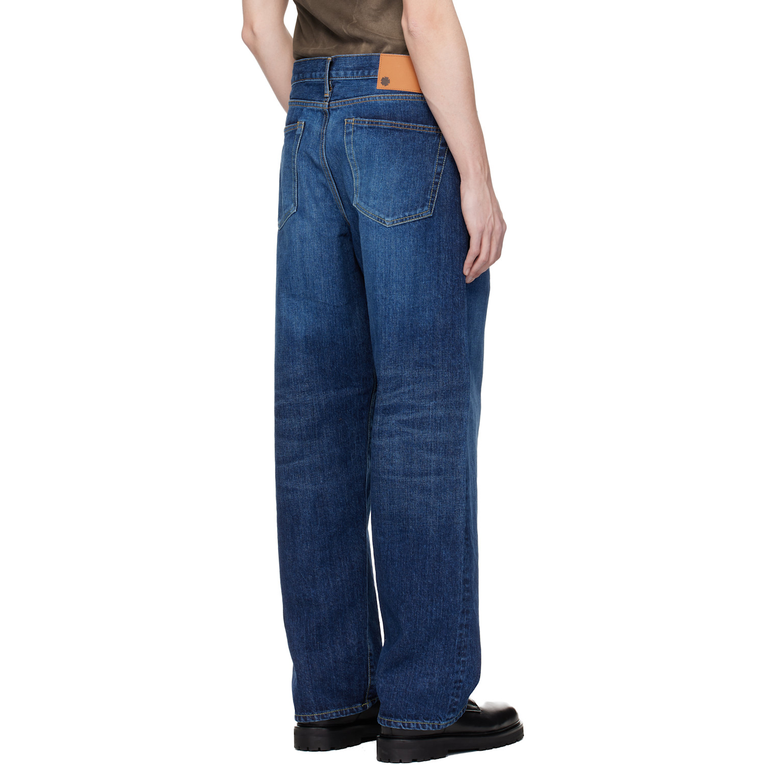  Vowels Navy Baggy Denim Jeans 