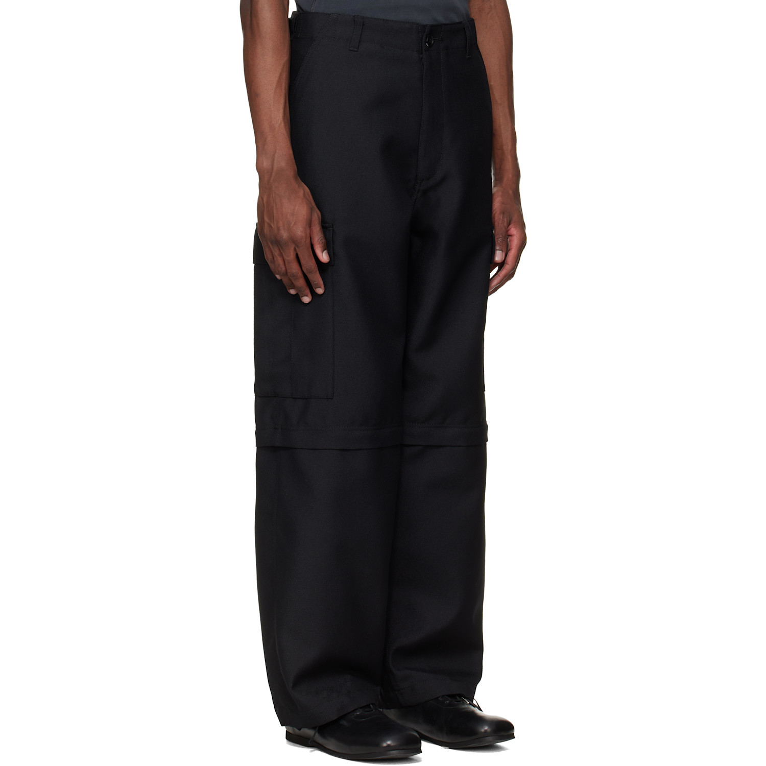  Vowels Black Zip-off Cargo Pants 