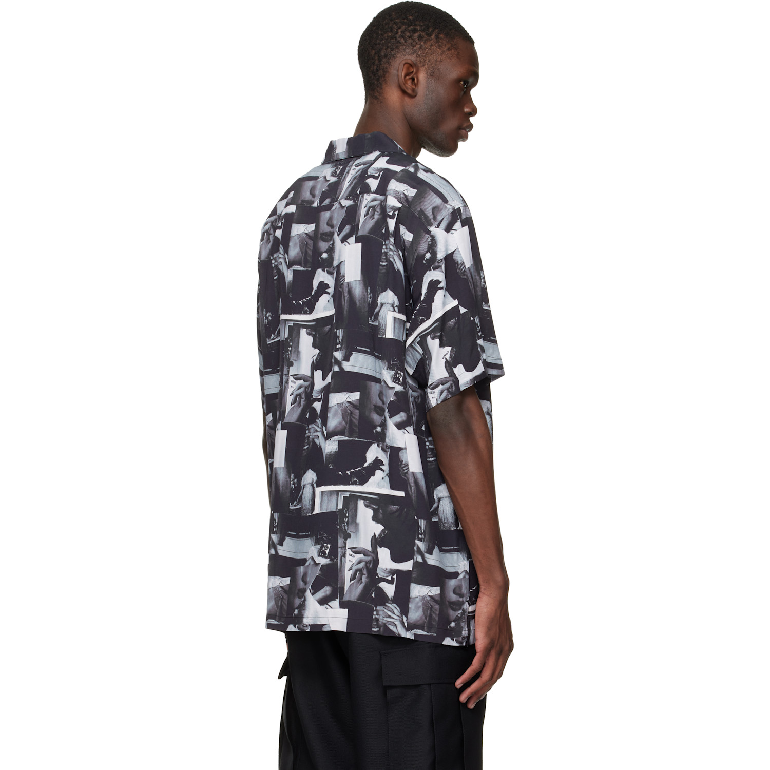 Vowels Black Printed Still Shirt 