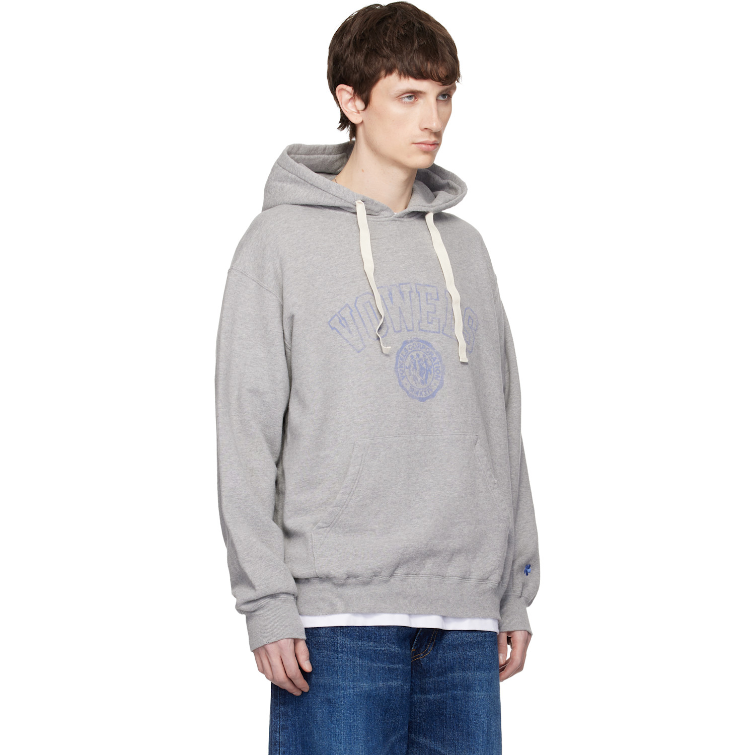  Vowels Gray Faded Collegiate Hoodie 
