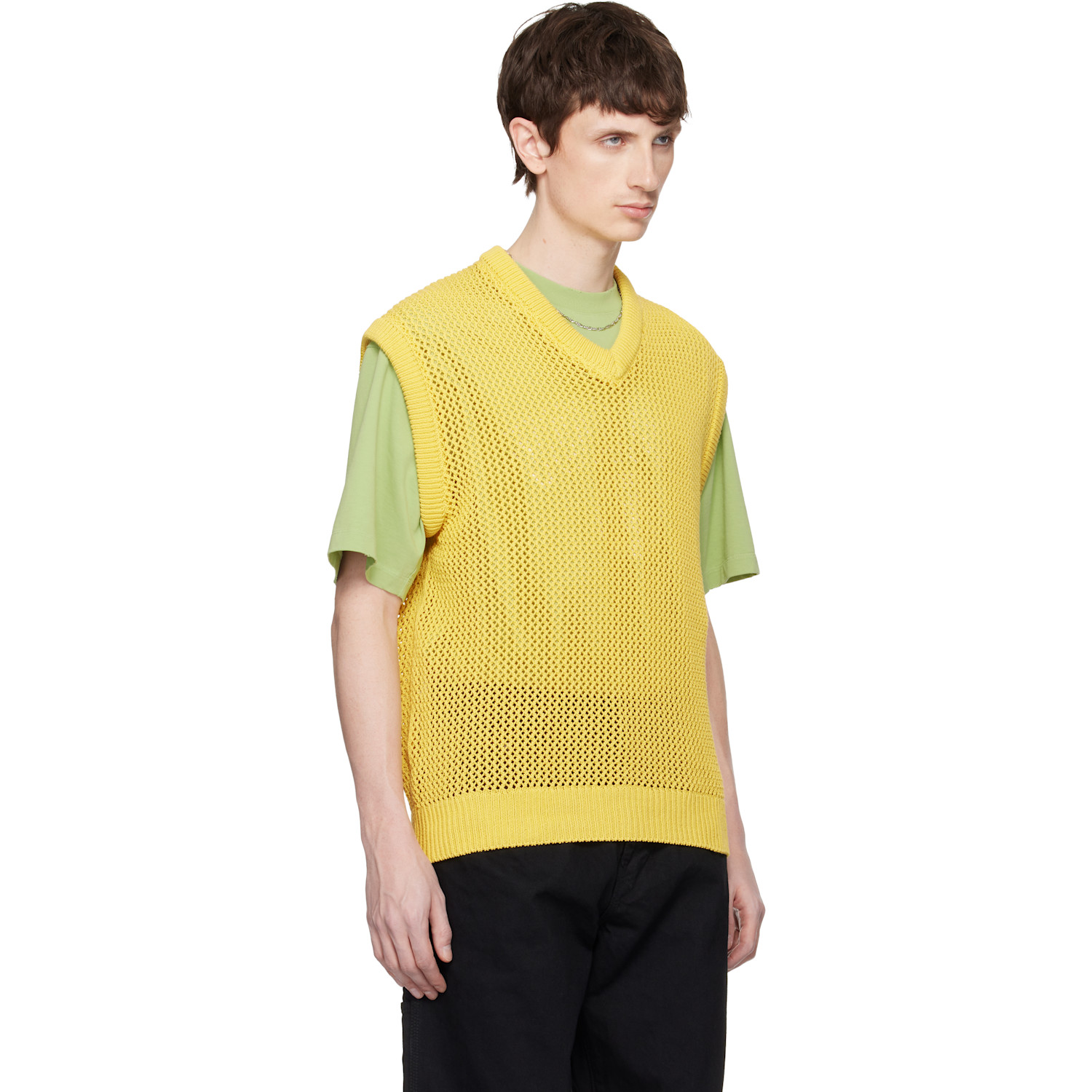  Vowels Yellow Knitted Vest 