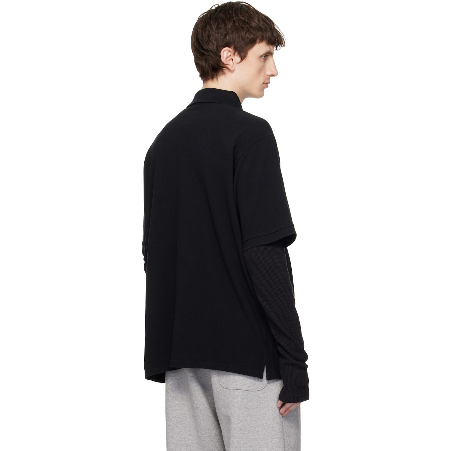  Vowels Black S/s Pique Polo 
