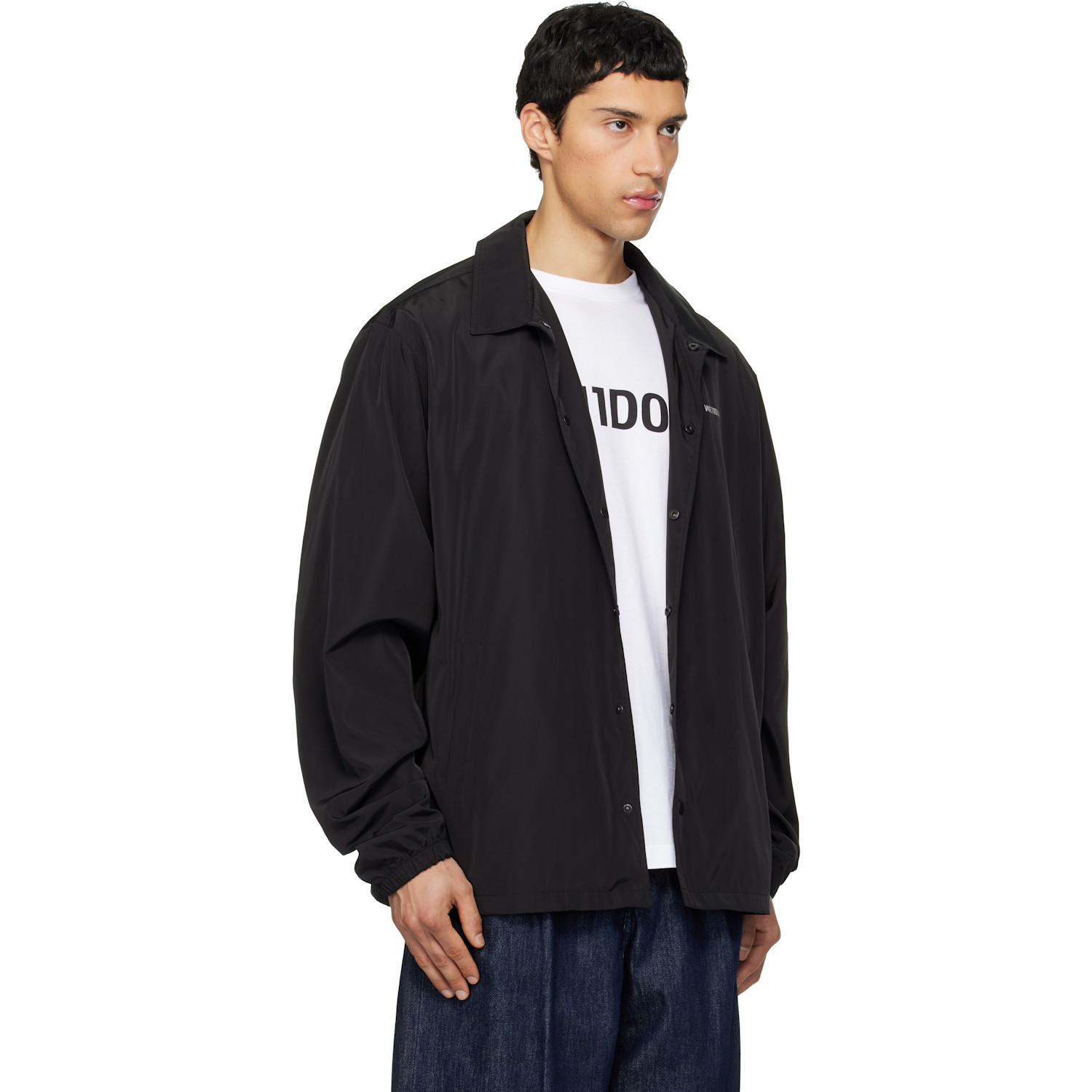  We11done Black Logo Coach Jacket 