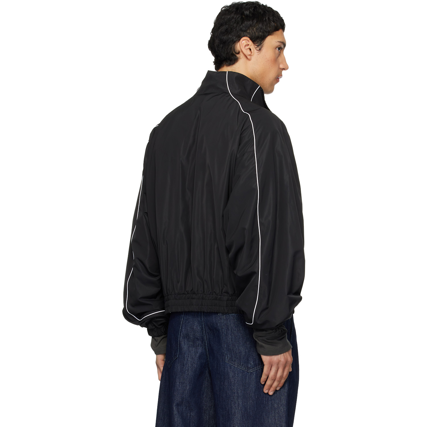  We11done Black 'we11done' Layered Track Jacket 
