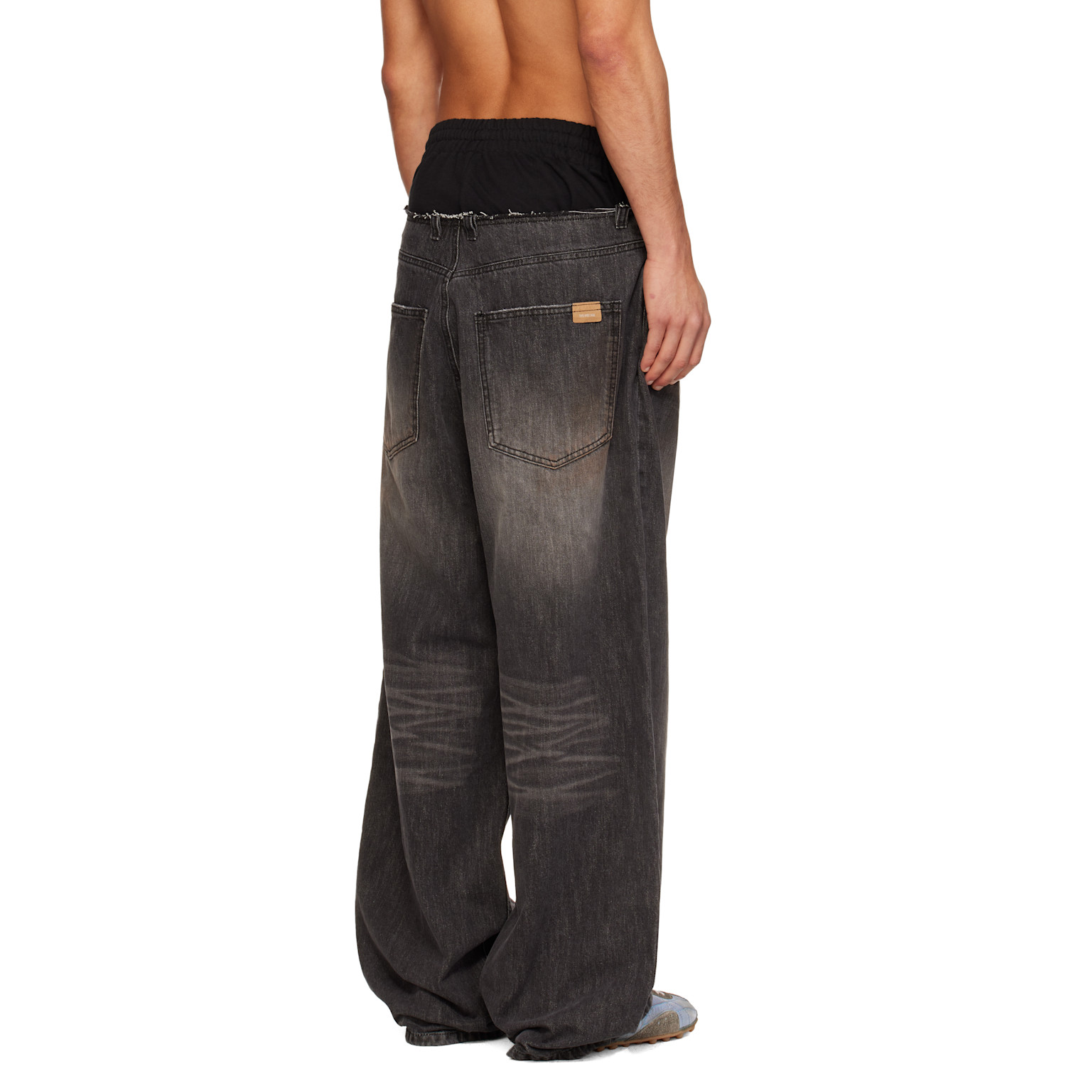 We11done Black Layered Jeans 