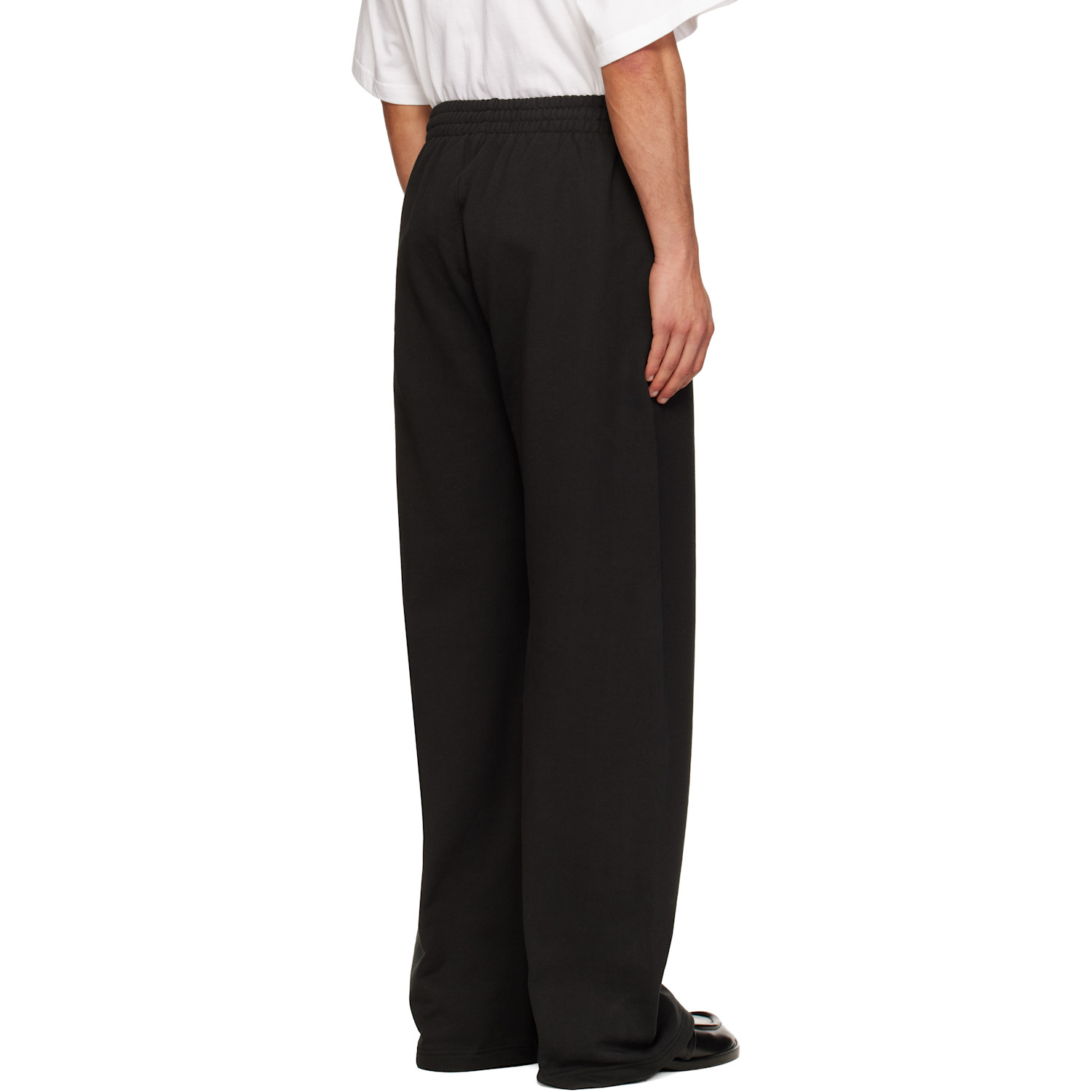  We11done Black Cross Chain Sweatpants 