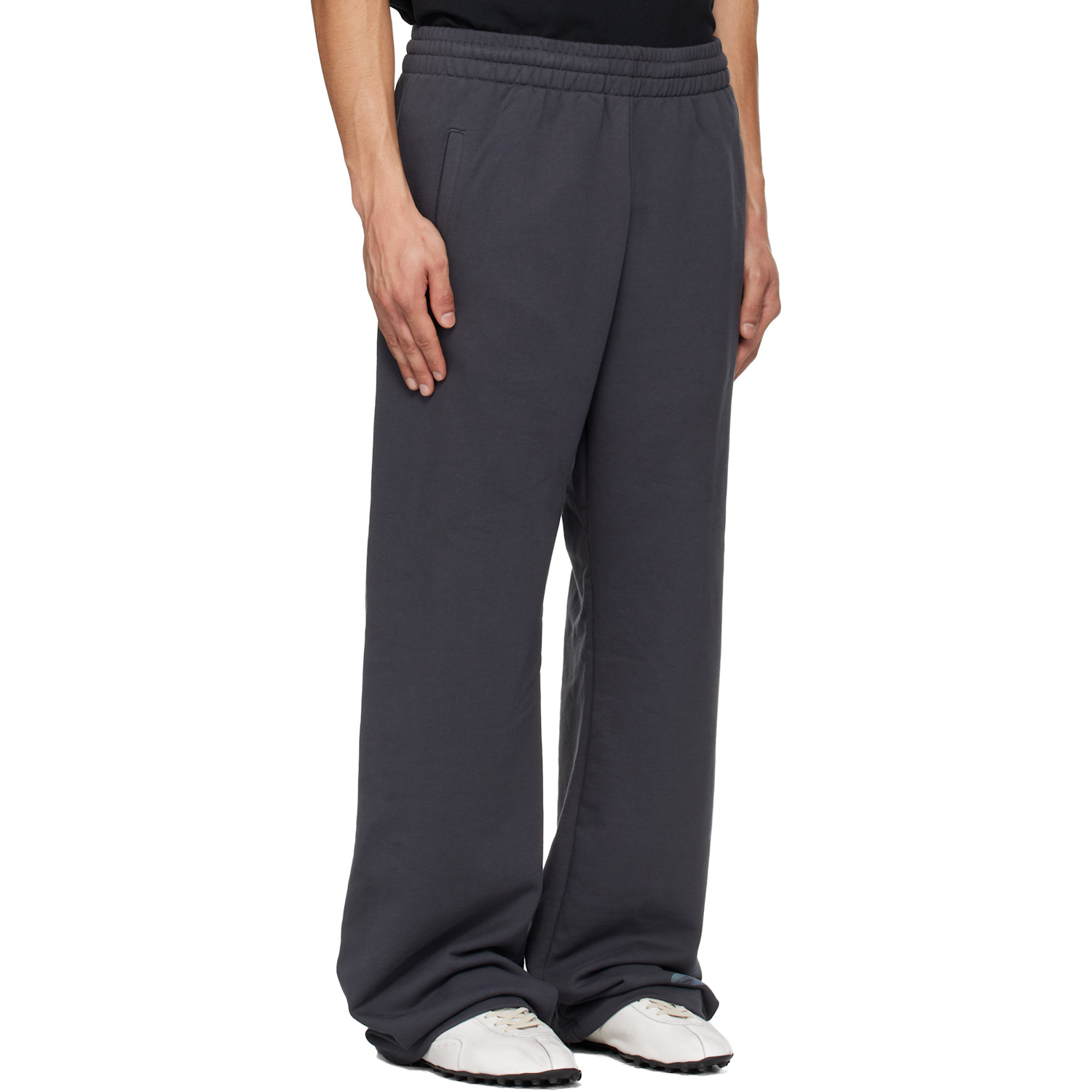  We11done Gray 'we11done' Multi-logo Sweatpants 
