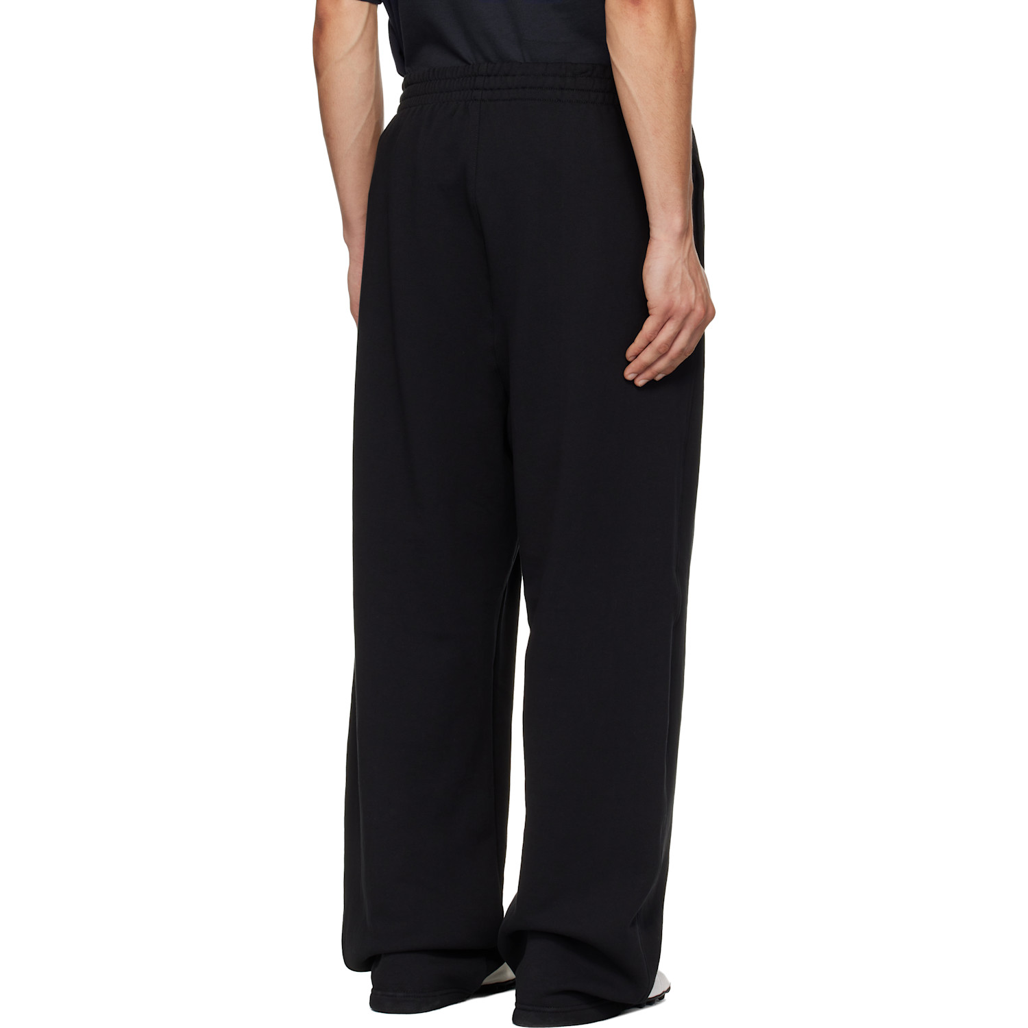  We11done Black 'we11done' Curved Sweatpants 
