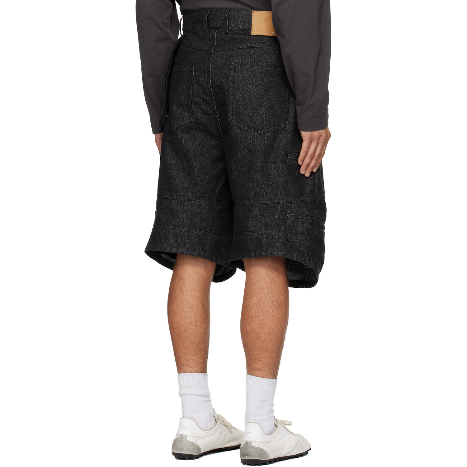  We11done Black Carpenter Denim Shorts 