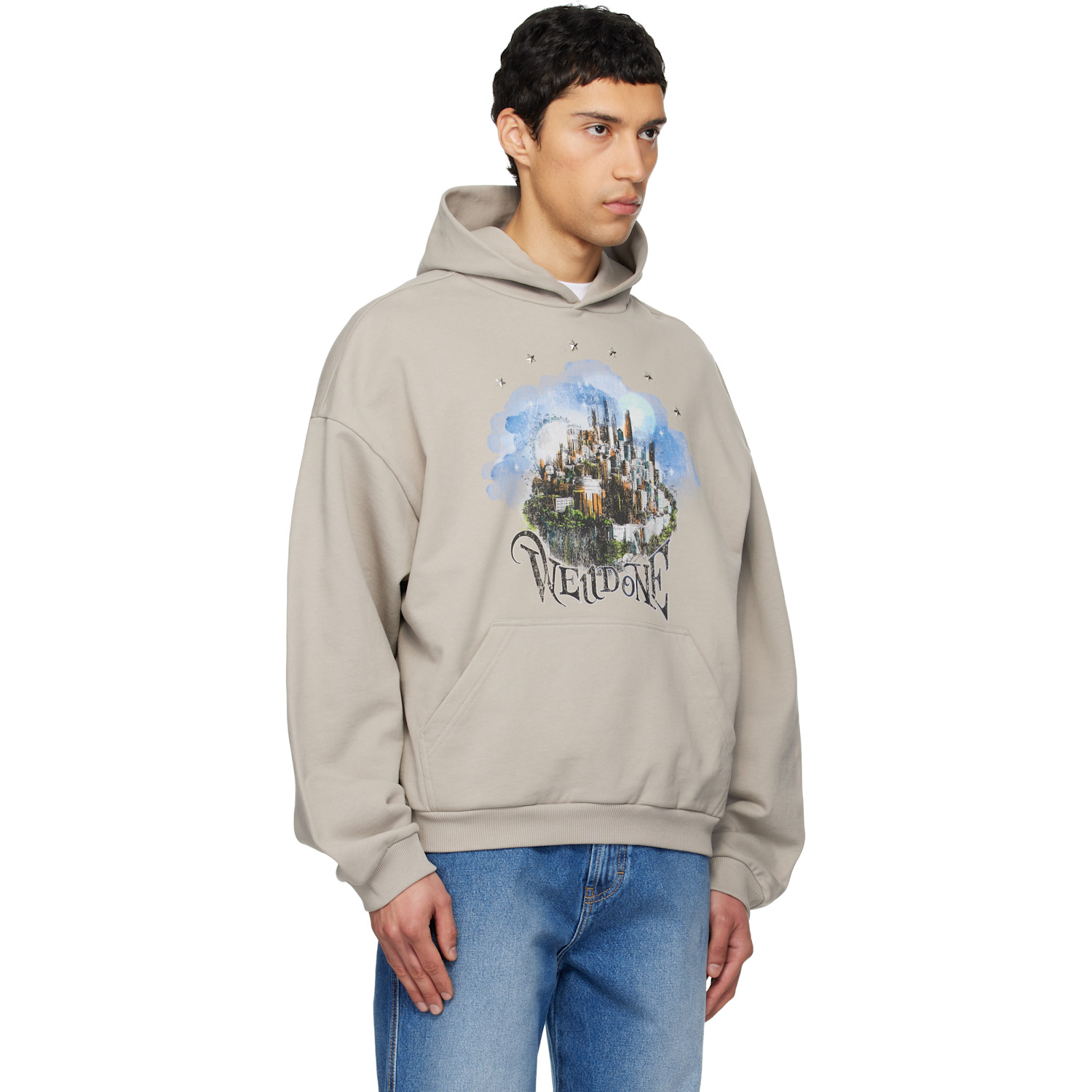  We11done Gray City Hoodie 