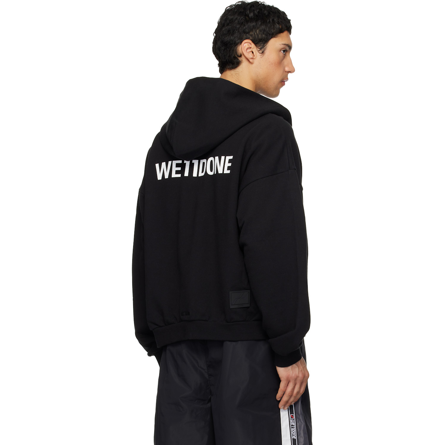  We11done Black 'we11done' Zip-up Hoodie 