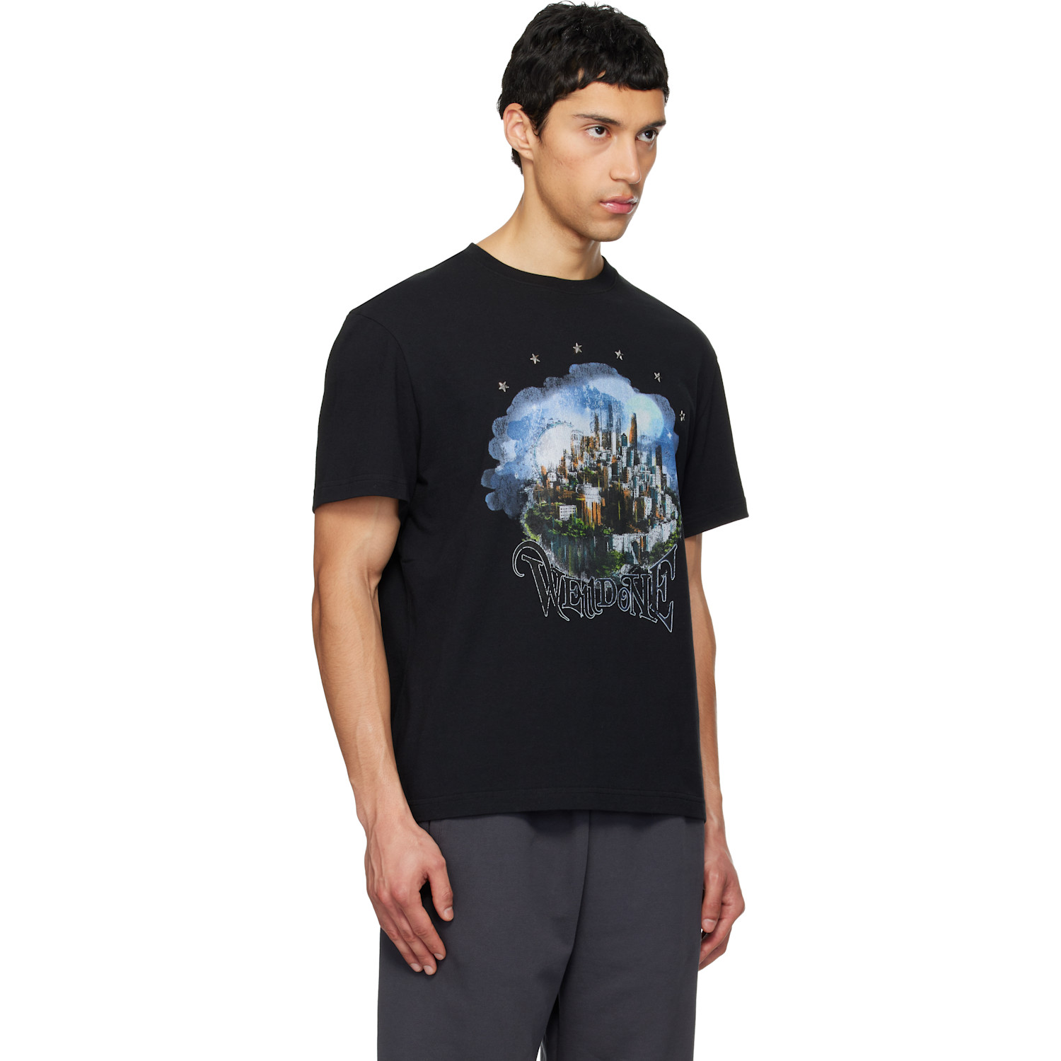  We11done Black City Regular Fit T-shirt 