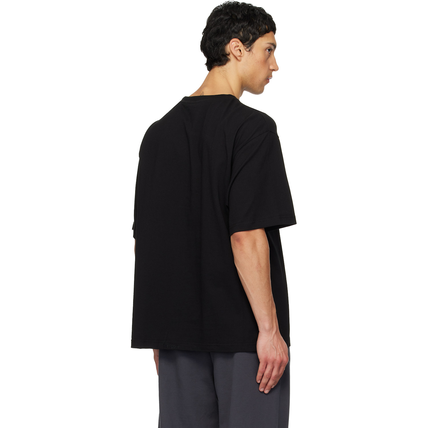  We11done Black Cross Necklace T-shirt 