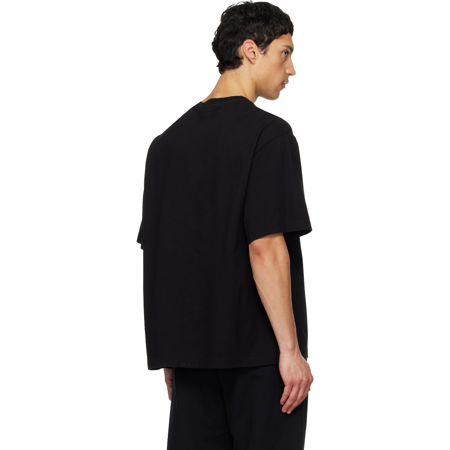  We11done Black 'we11done' Patchwork T-shirt 