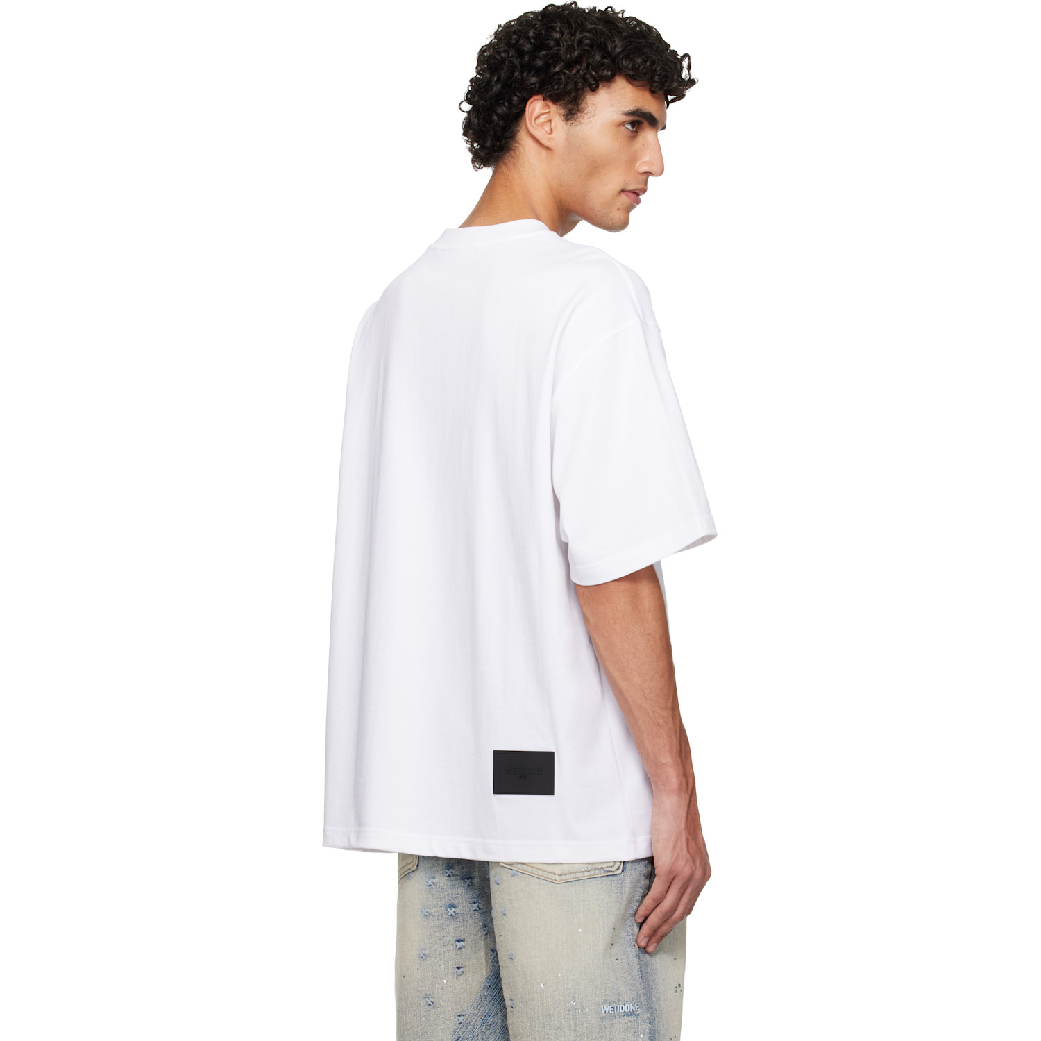  We11done White Large Basic Logo T-shirt 
