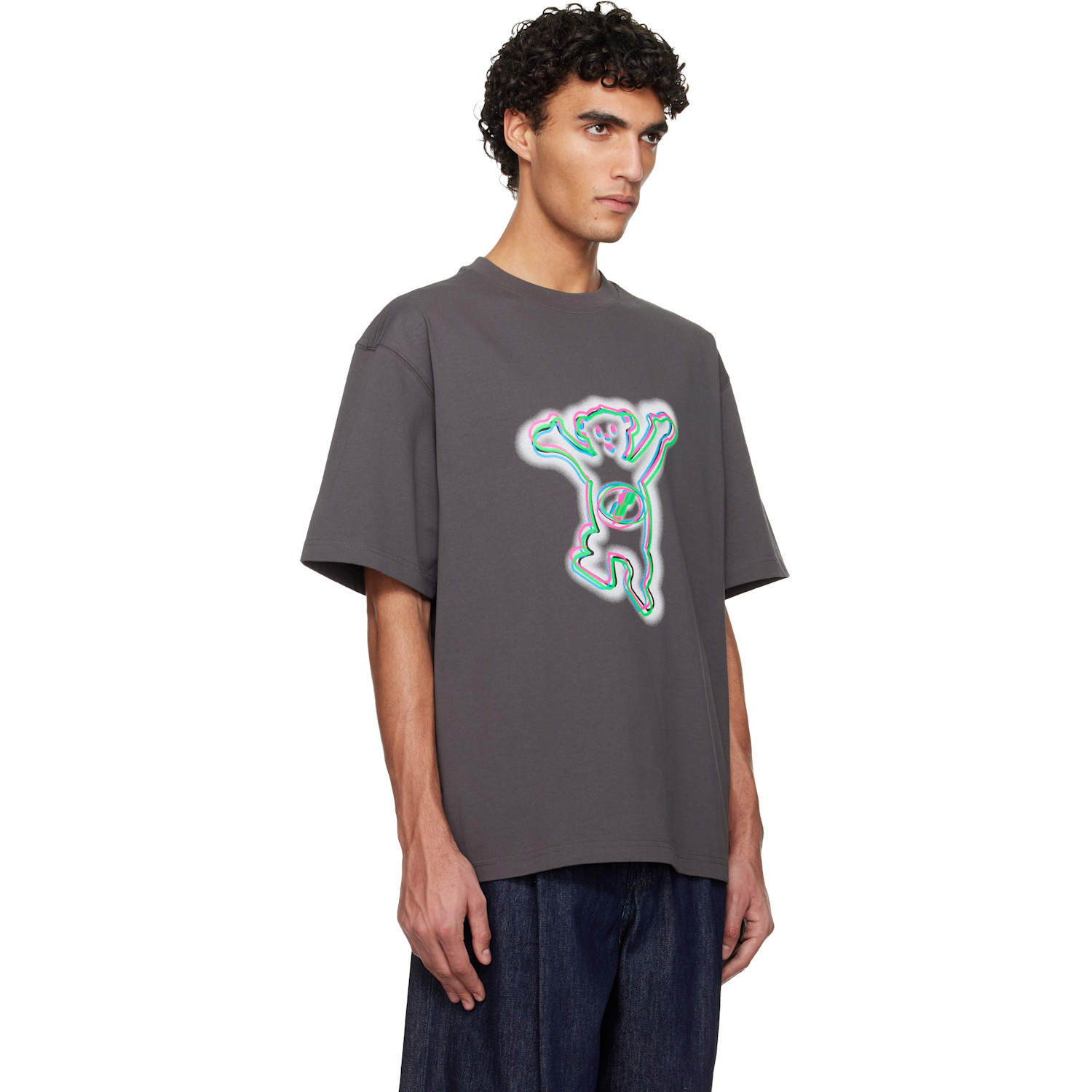  We11done Gray Colorful Teddy T-shirt 