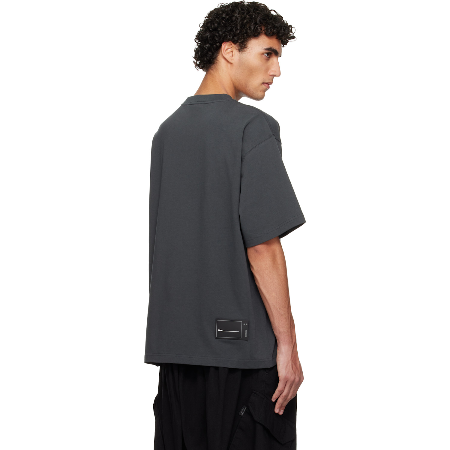  We11done Gray 'we11done' Front Logo T-shirt 