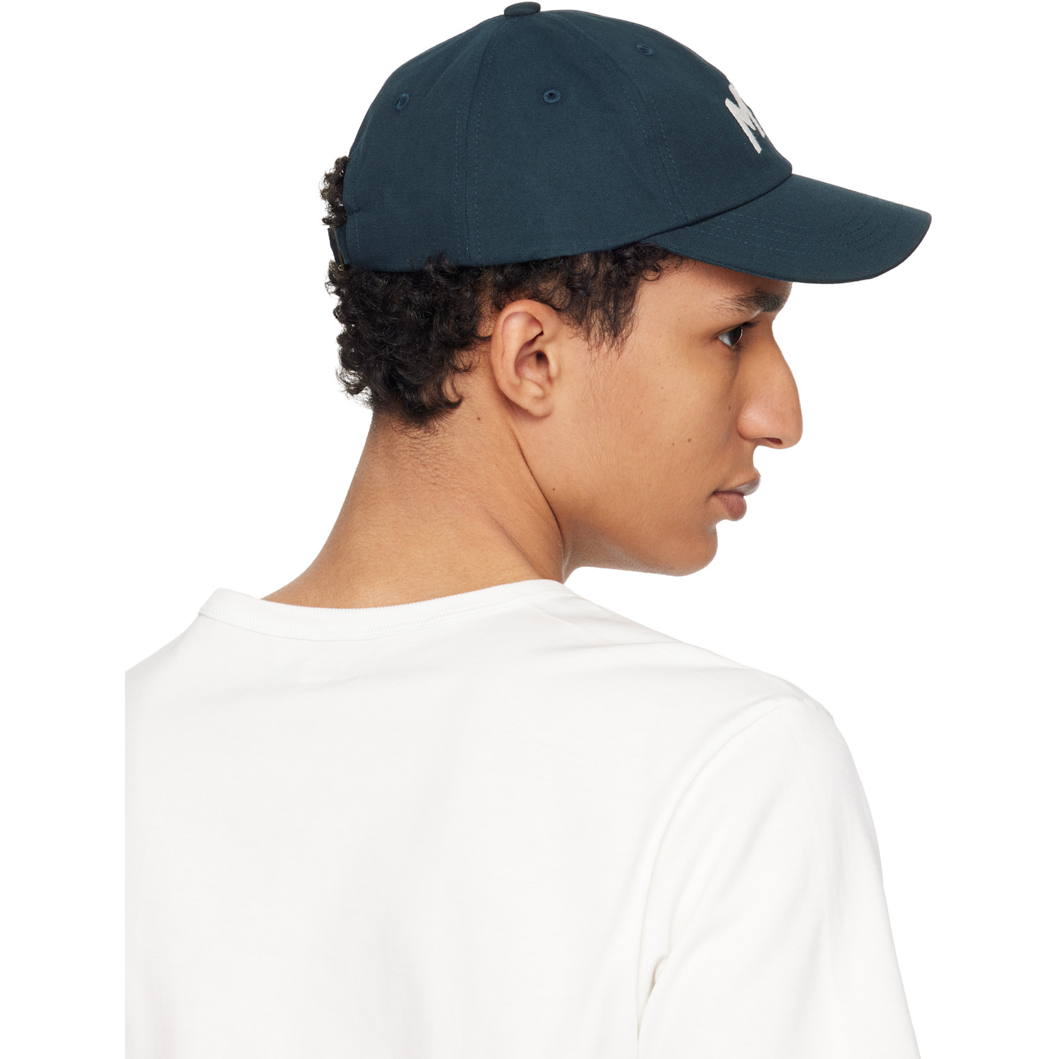  Merz B. Schwanen Navy 'mbs' Logo Cotton Twill Cap 