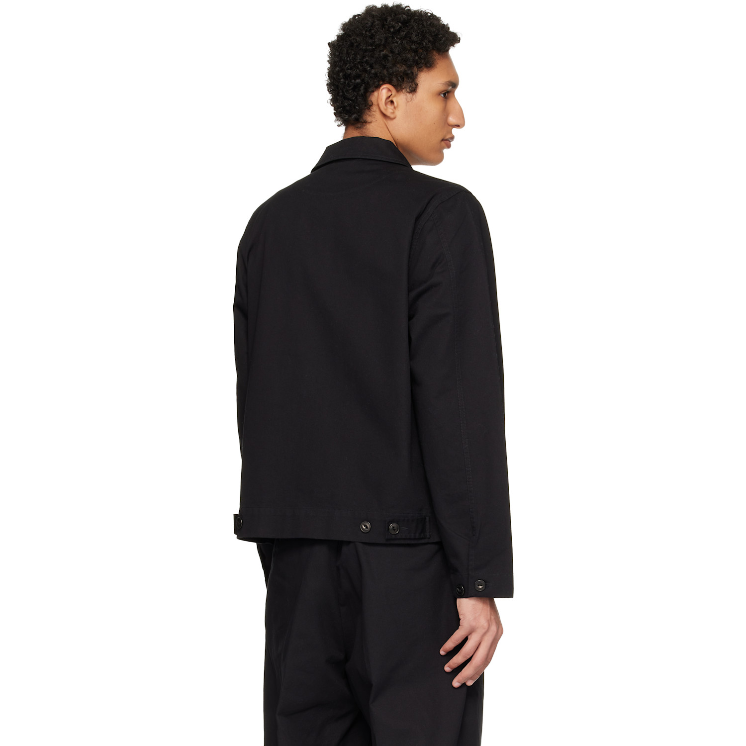  Merz B. Schwanen Black Zipped Twill Jacket 