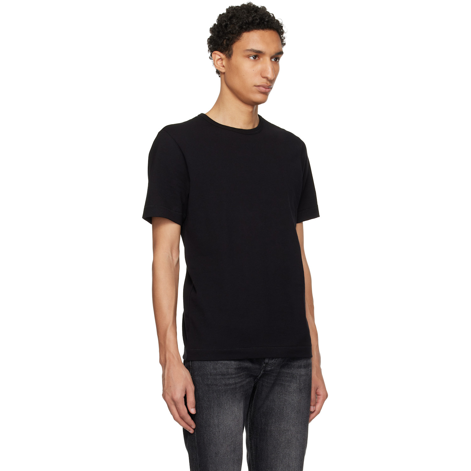  Merz B. Schwanen Black 2m15 Mid-century Machine Refined Fit T-shirt 