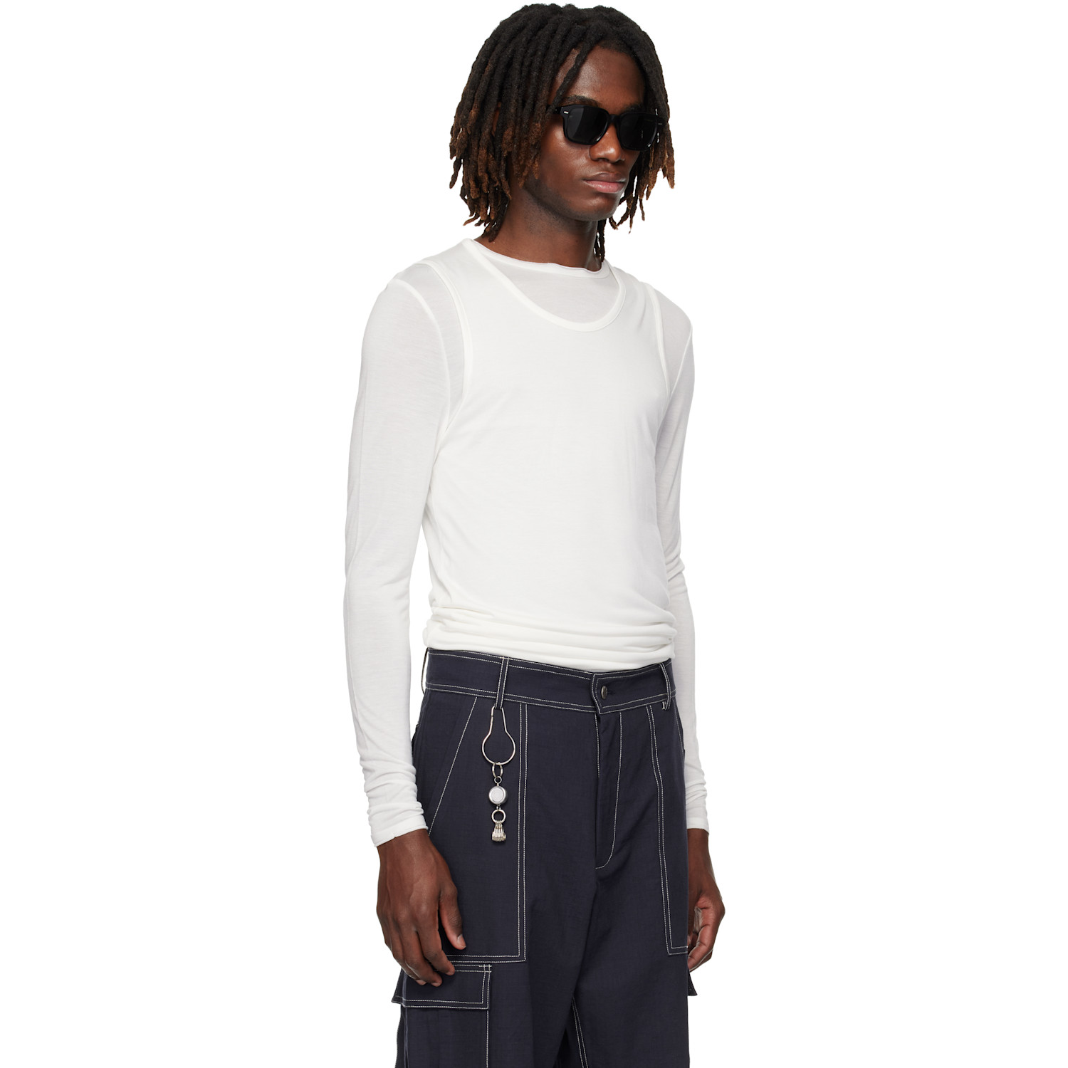  Carrer White Doria Double Layer T-shirt Set 